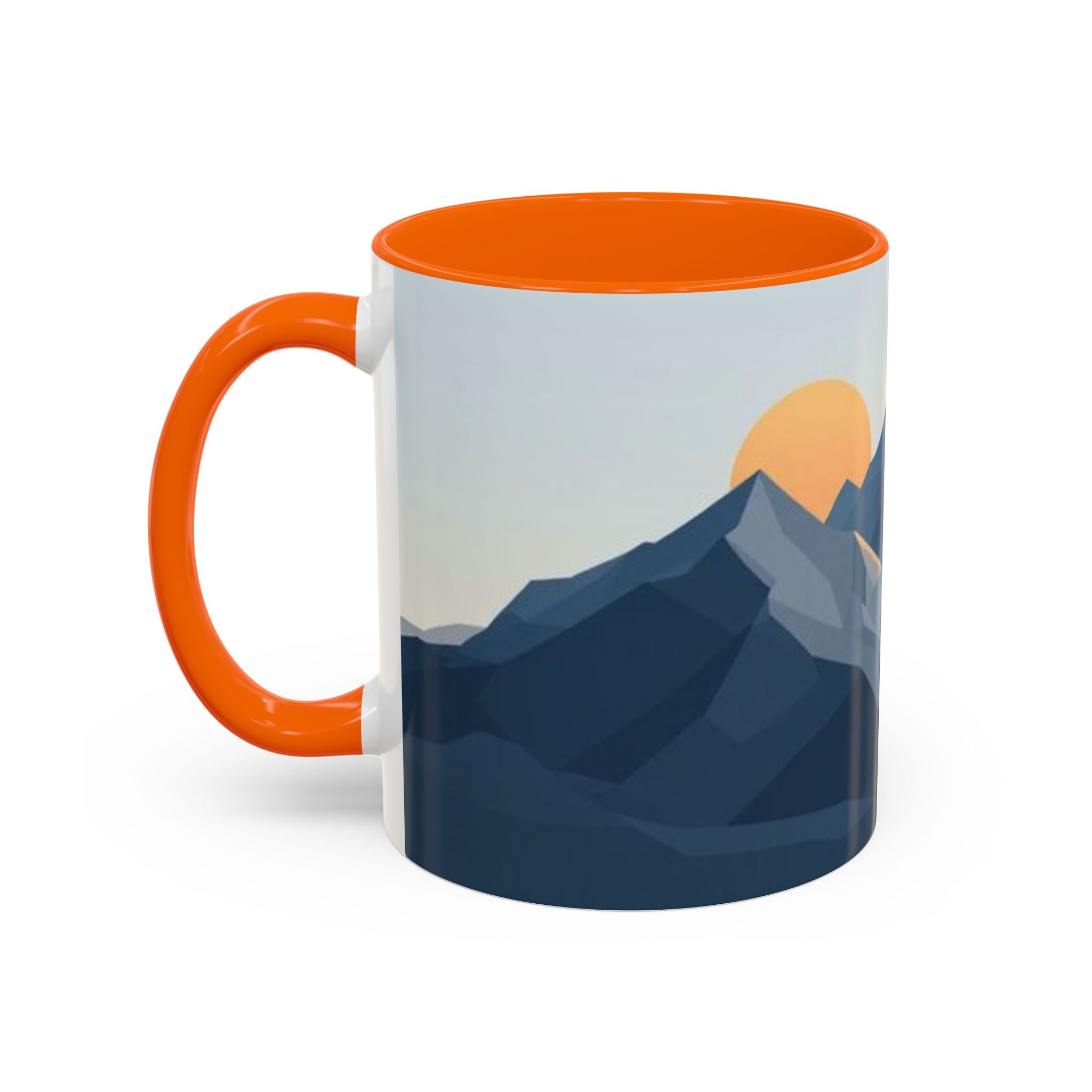 Mountain Landscape Accent Coffee Mug — Taza con diseño de paisaje de montaña (11/15 oz)