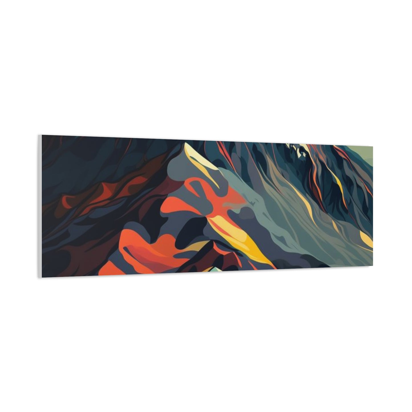 Abstract Mountain Landscape Matte Canvas Print — Stretched Wall Art