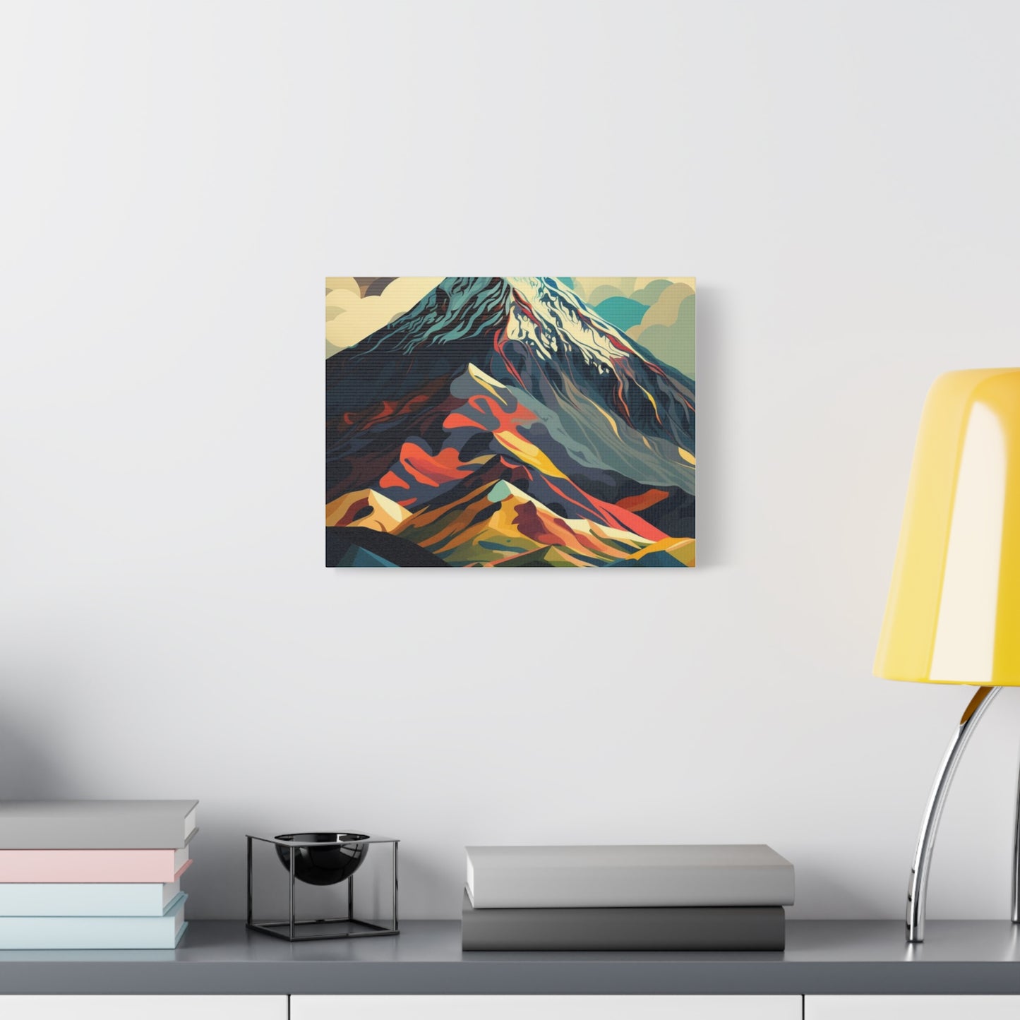 Abstract Mountain Landscape Matte Canvas Print — Stretched Wall Art