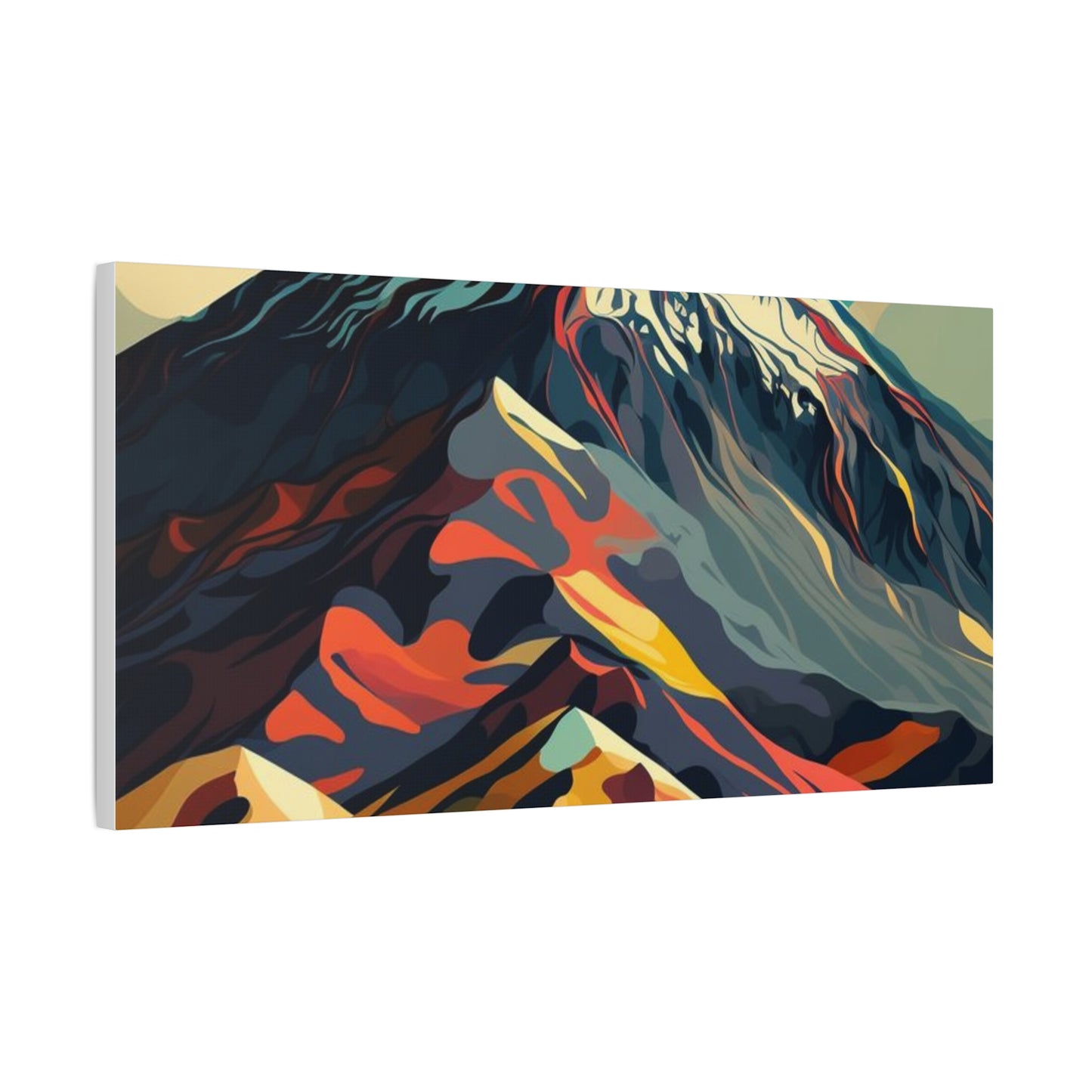 Abstract Mountain Landscape Matte Canvas Print — Stretched Wall Art