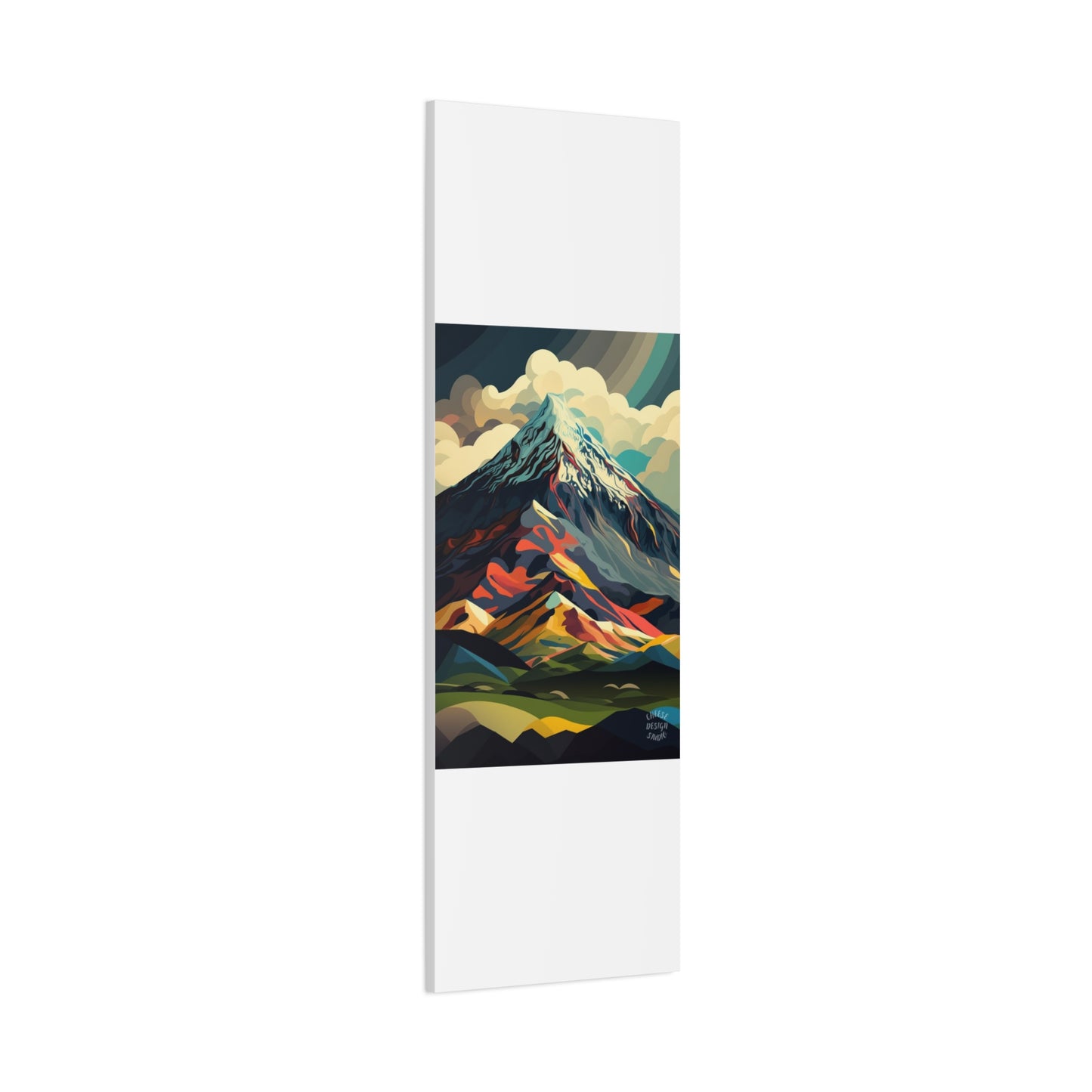 Abstract Mountain Landscape Matte Canvas Print — Stretched Wall Art