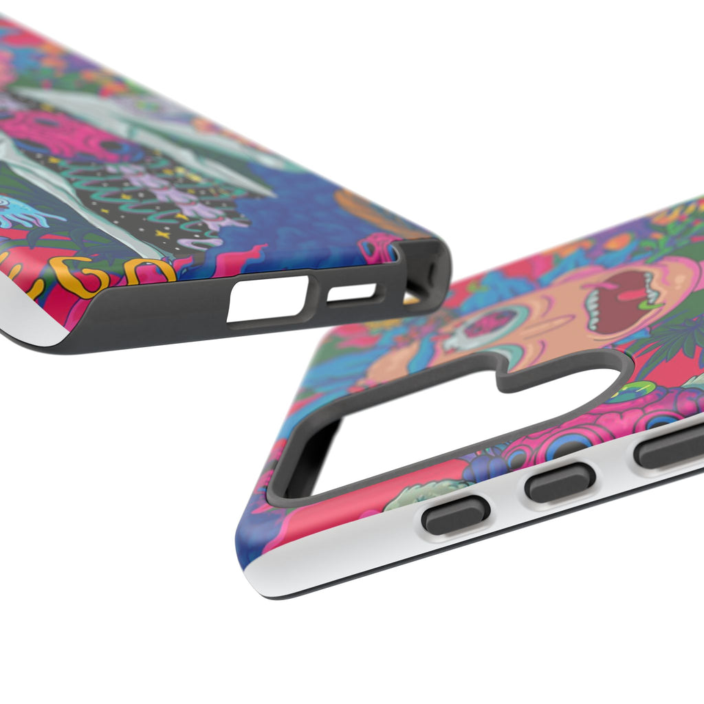 Rick and Morty Psychedelic iPhone Tough Case – Colorful Cartoon Science Design