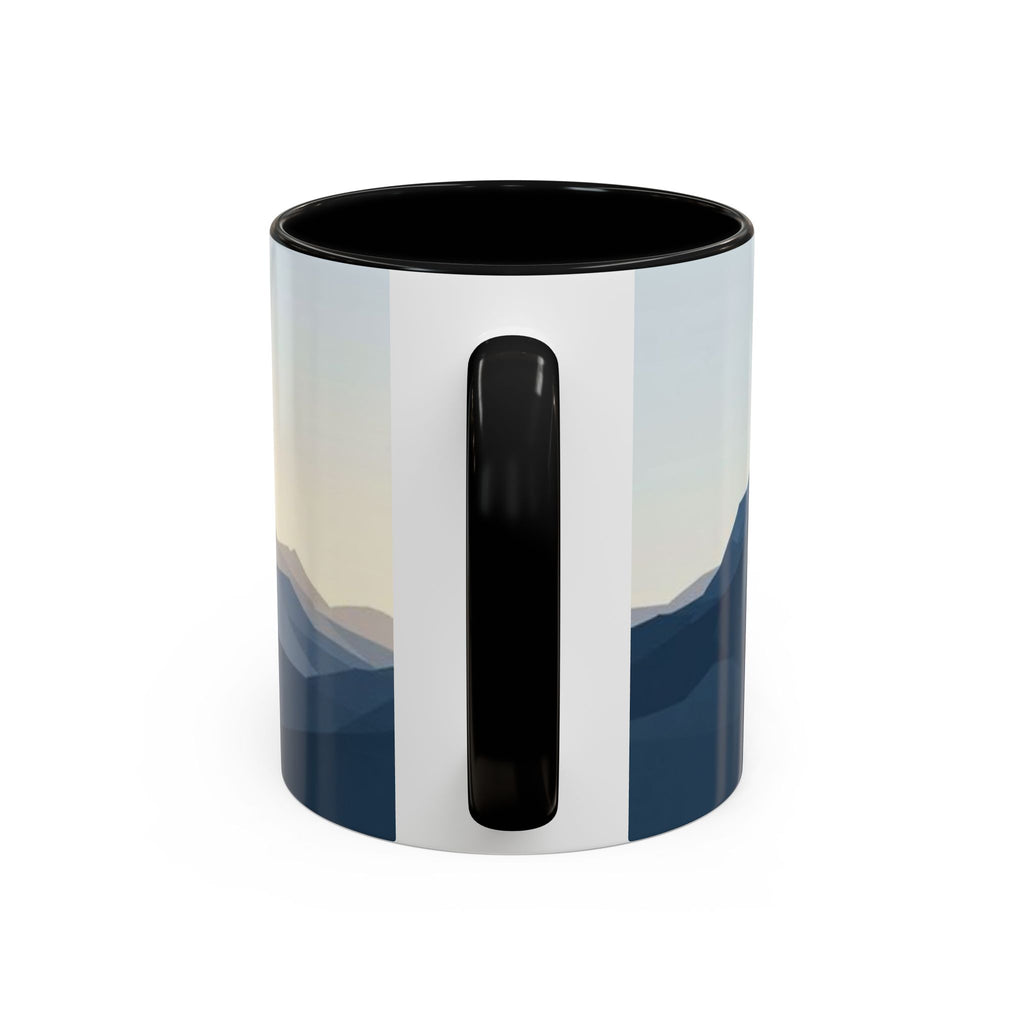 Mountain Landscape Accent Coffee Mug — Taza con diseño de paisaje de montaña (11/15 oz)