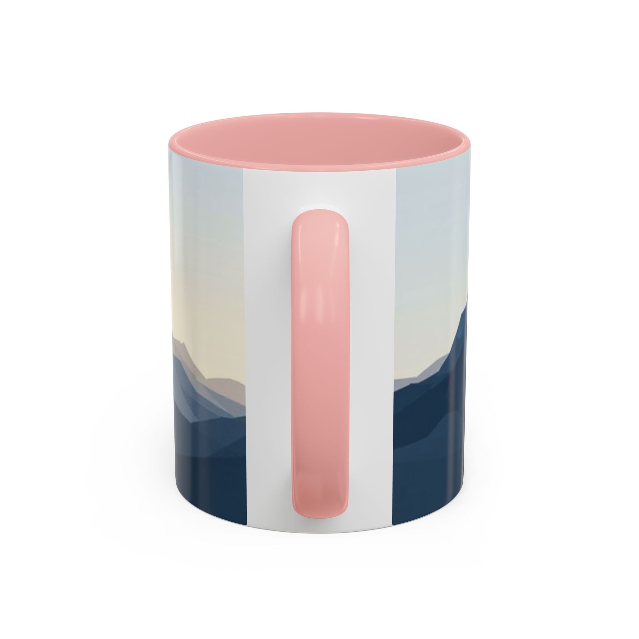 Mountain Landscape Accent Coffee Mug — Taza con diseño de paisaje de montaña (11/15 oz)