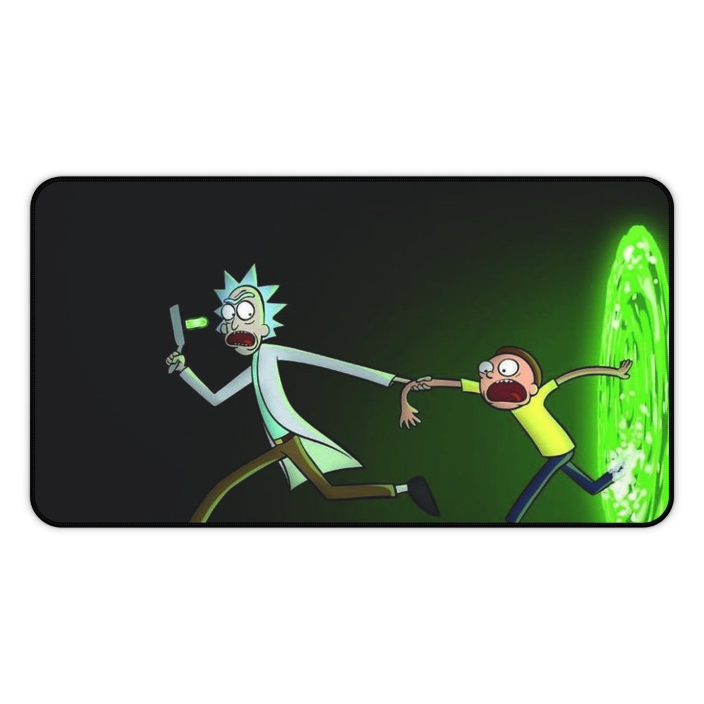 Rick and Morty Portal Desk Mat — Funny Sci‑Fi Gaming Mousepad