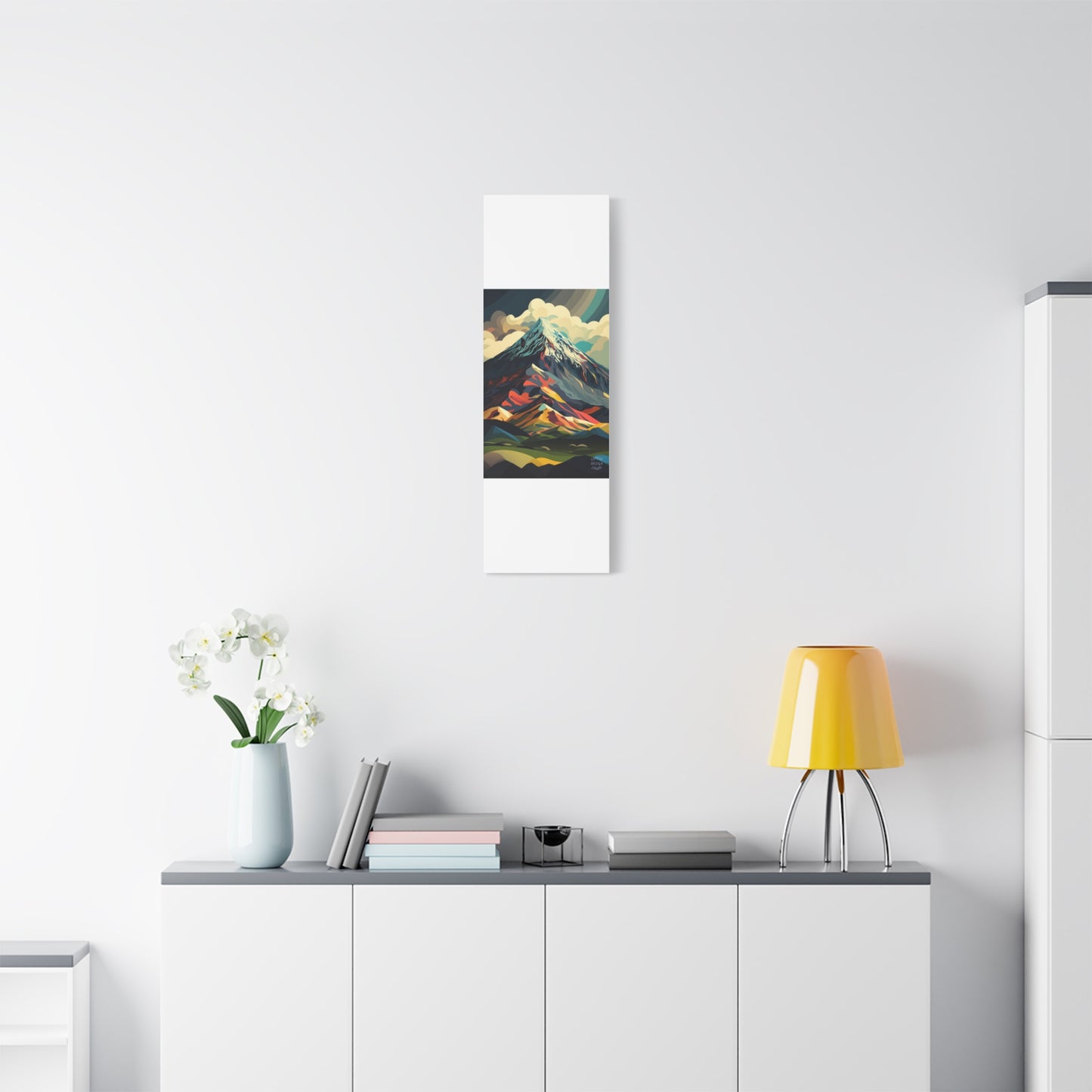 Abstract Mountain Landscape Matte Canvas Print — Stretched Wall Art