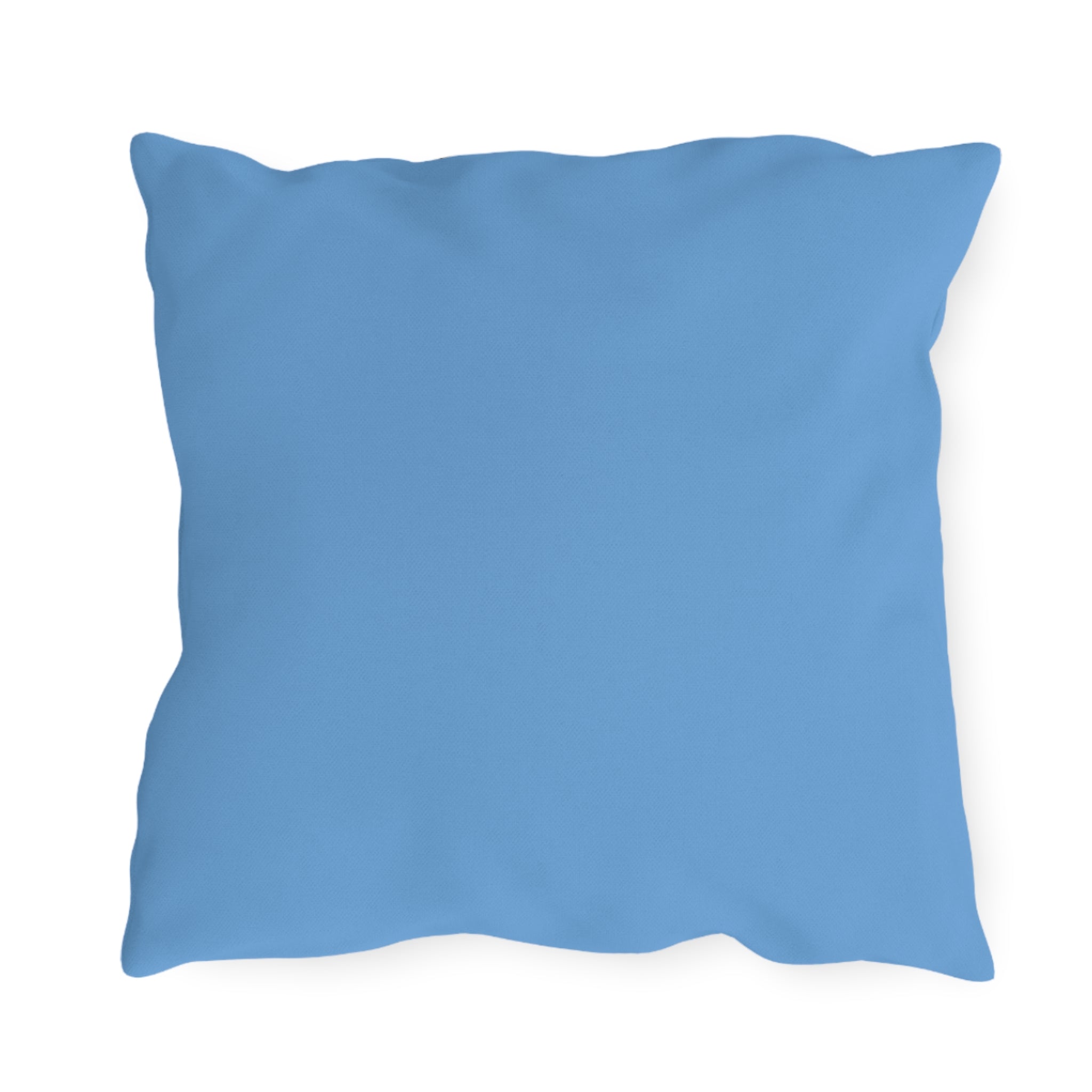 Mountain Sunrise Outdoor Pillow — Geometric Blue Peak Throw Pillow for Patio & Deck