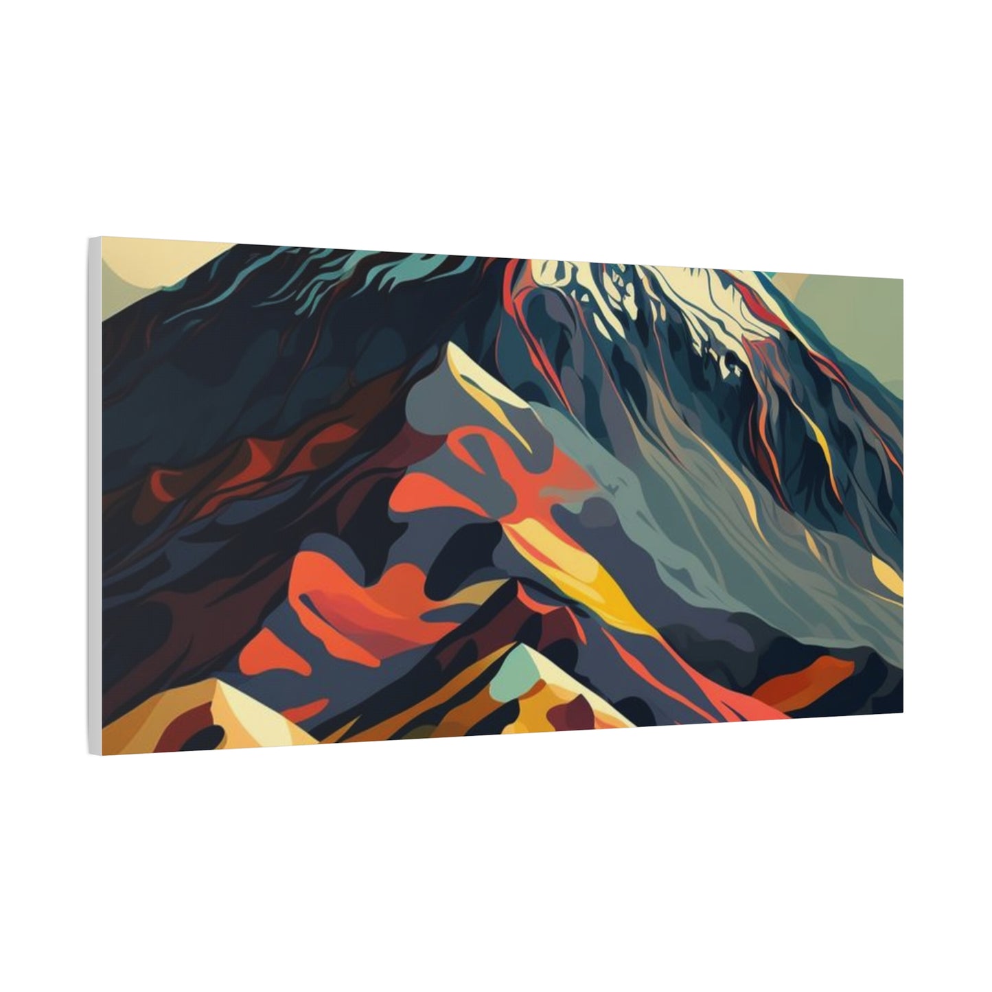 Abstract Mountain Landscape Matte Canvas Print — Stretched Wall Art