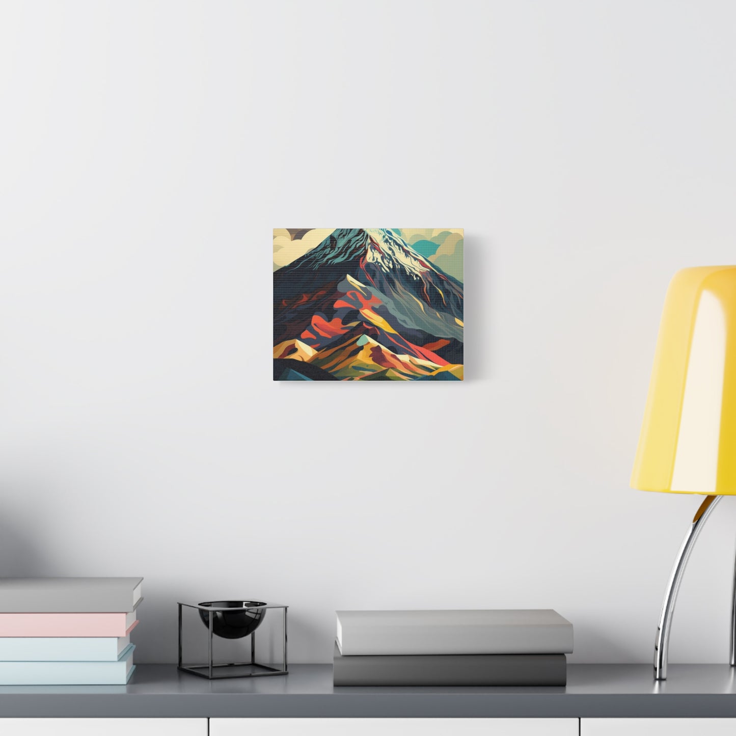 Abstract Mountain Landscape Matte Canvas Print — Stretched Wall Art