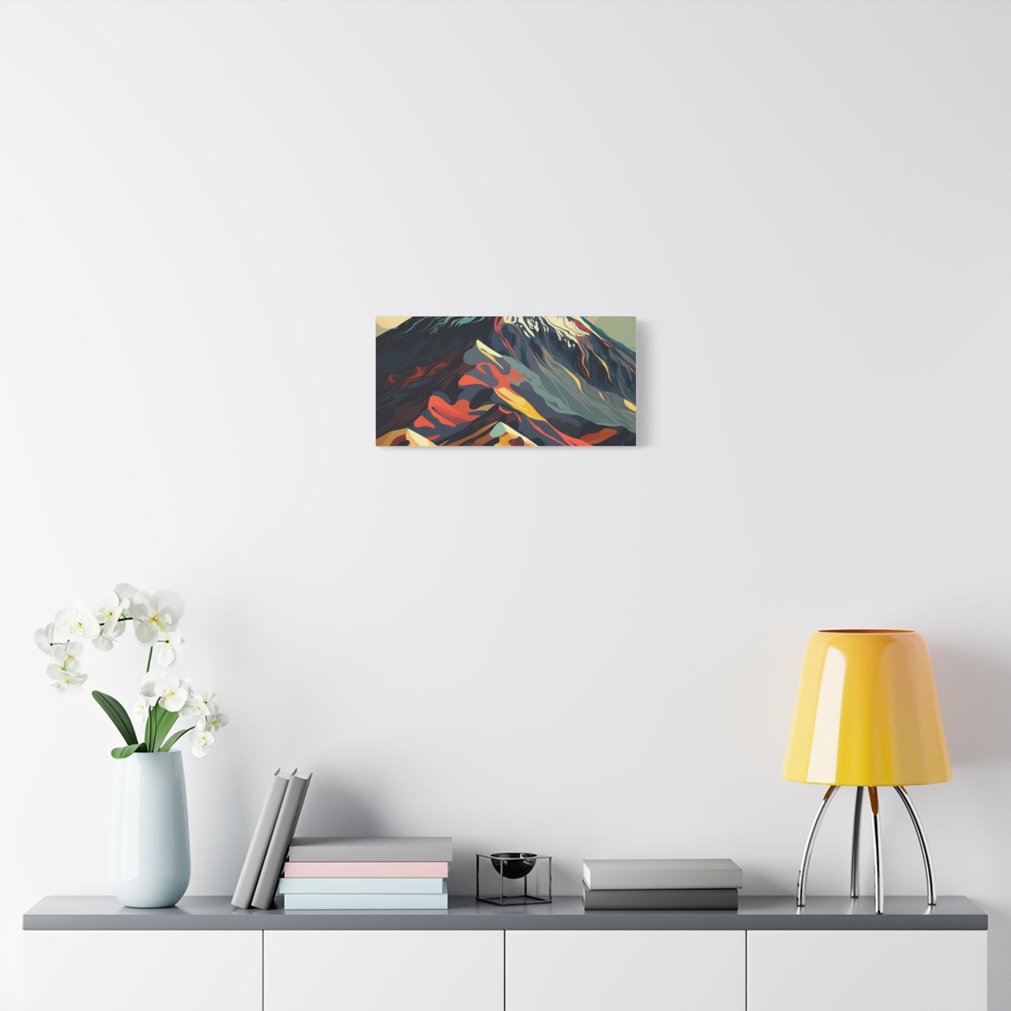 Abstract Mountain Landscape Matte Canvas Print — Stretched Wall Art