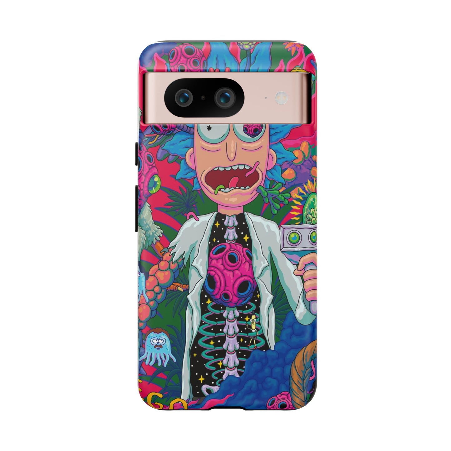Rick and Morty Psychedelic iPhone Tough Case – Colorful Cartoon Science Design