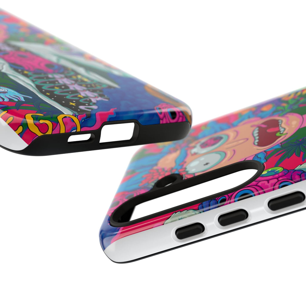 Rick and Morty Psychedelic iPhone Tough Case – Colorful Cartoon Science Design