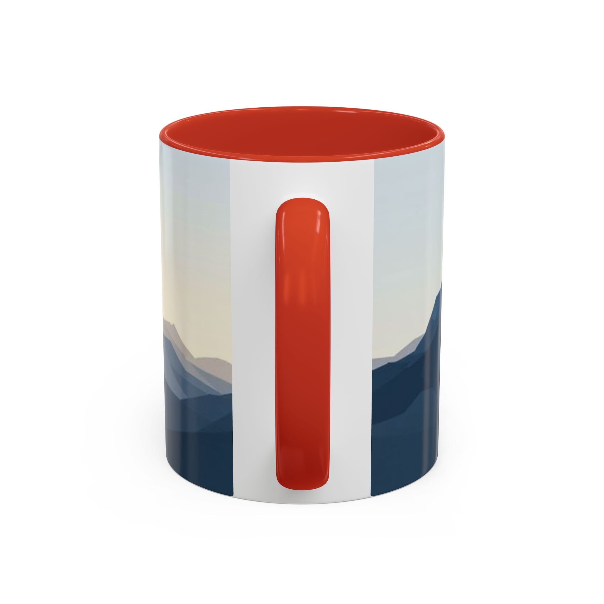 Mountain Landscape Accent Coffee Mug — Taza con diseño de paisaje de montaña (11/15 oz)