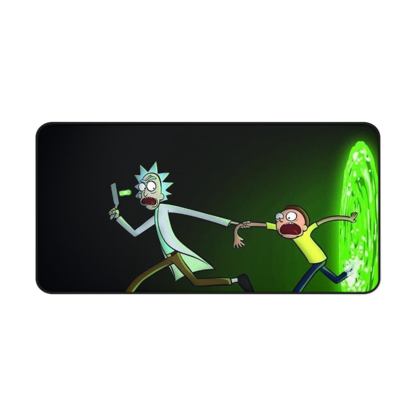 Rick and Morty Portal Desk Mat — Funny Sci‑Fi Gaming Mousepad
