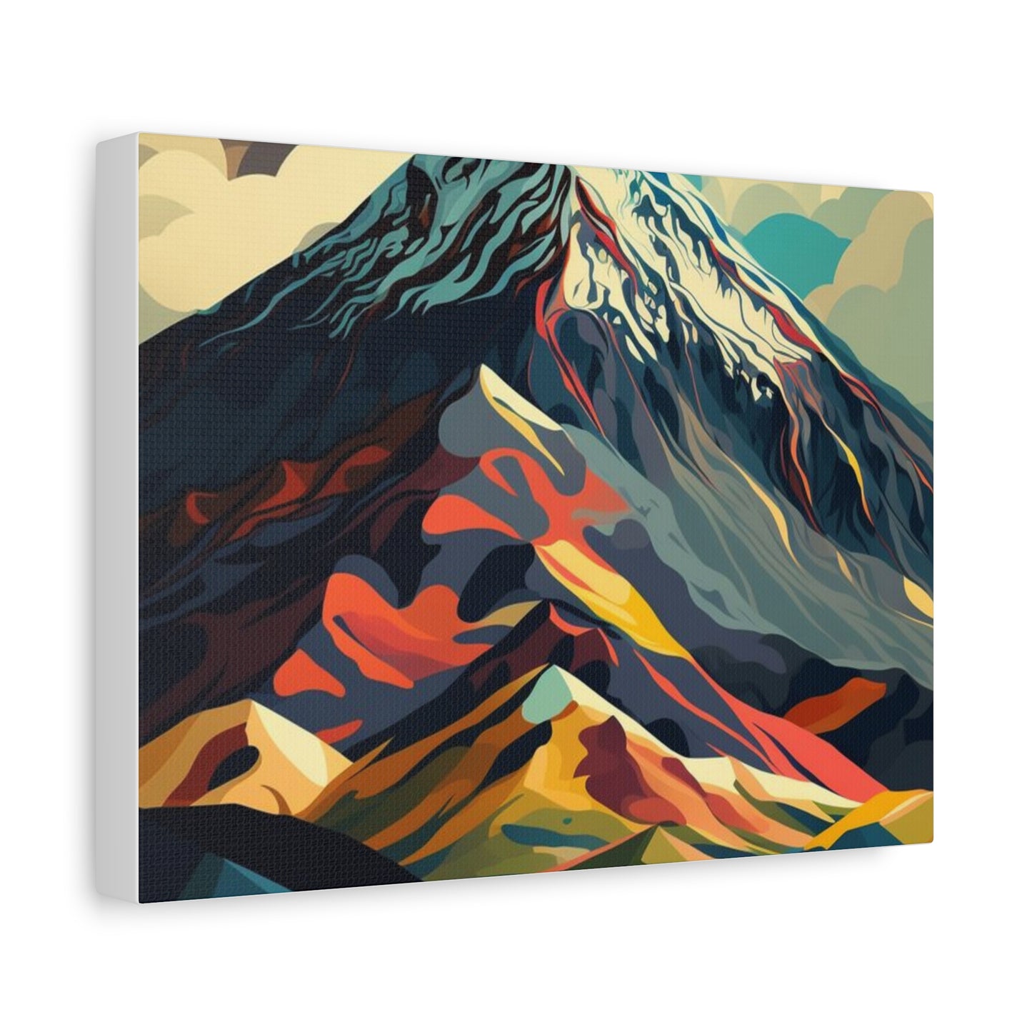 Abstract Mountain Landscape Matte Canvas Print — Stretched Wall Art