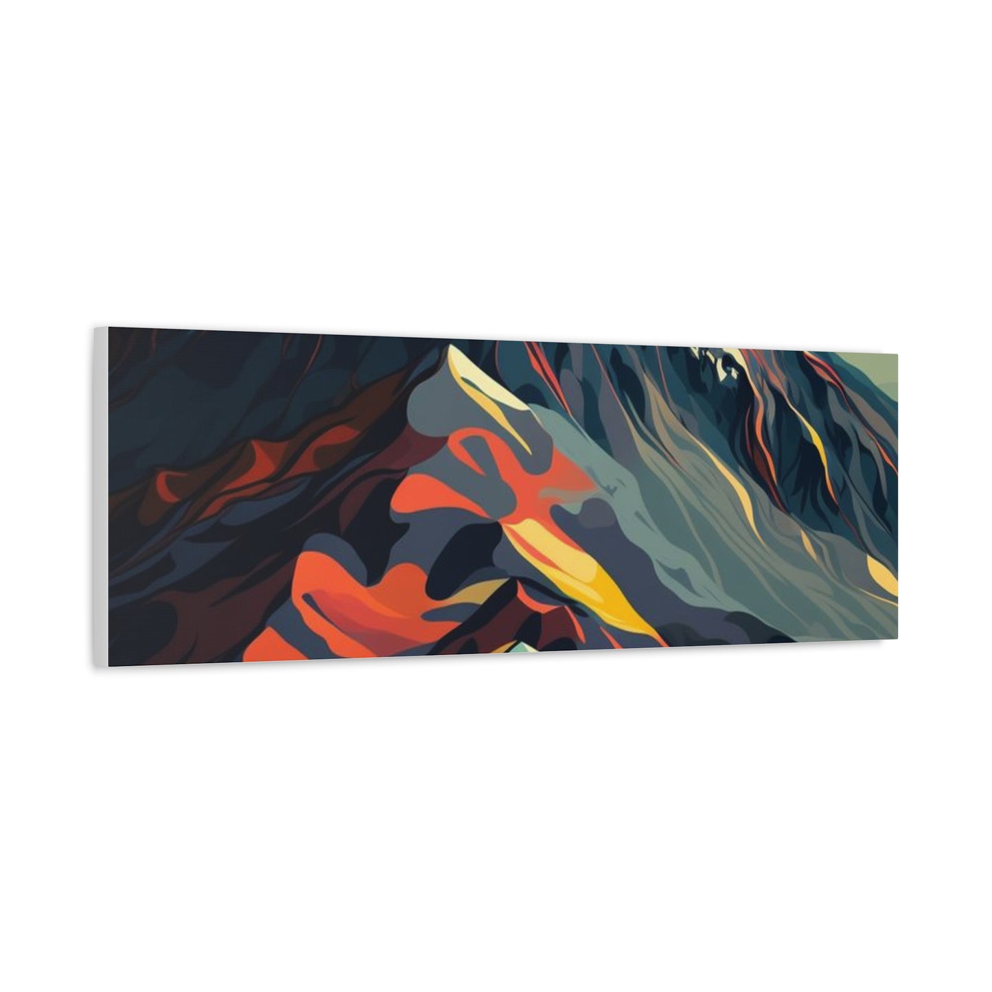 Abstract Mountain Landscape Matte Canvas Print — Stretched Wall Art
