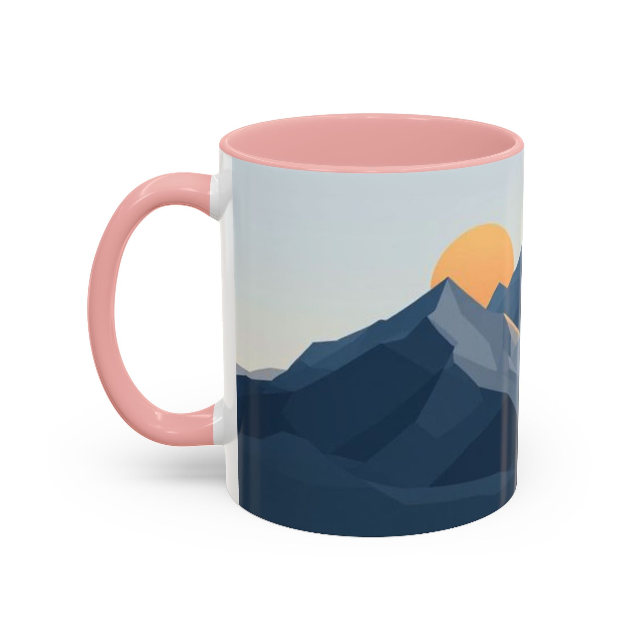 Mountain Landscape Accent Coffee Mug — Taza con diseño de paisaje de montaña (11/15 oz)