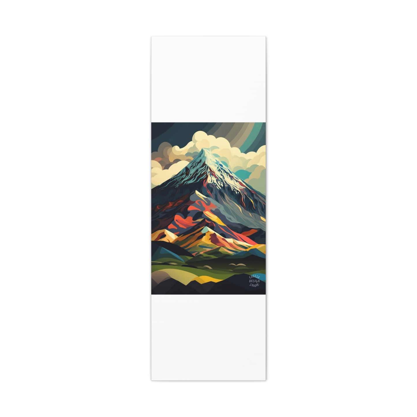 Abstract Mountain Landscape Matte Canvas Print — Stretched Wall Art