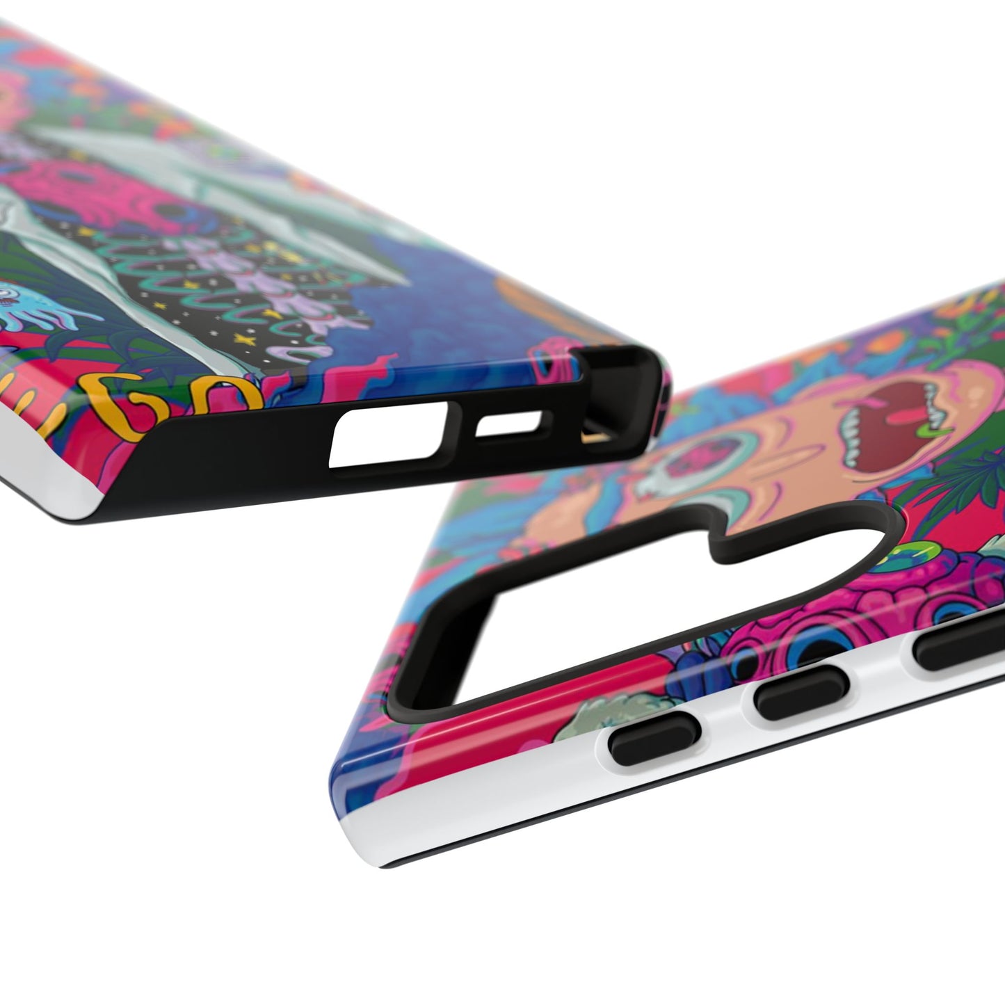 Rick and Morty Psychedelic iPhone Tough Case – Colorful Cartoon Science Design