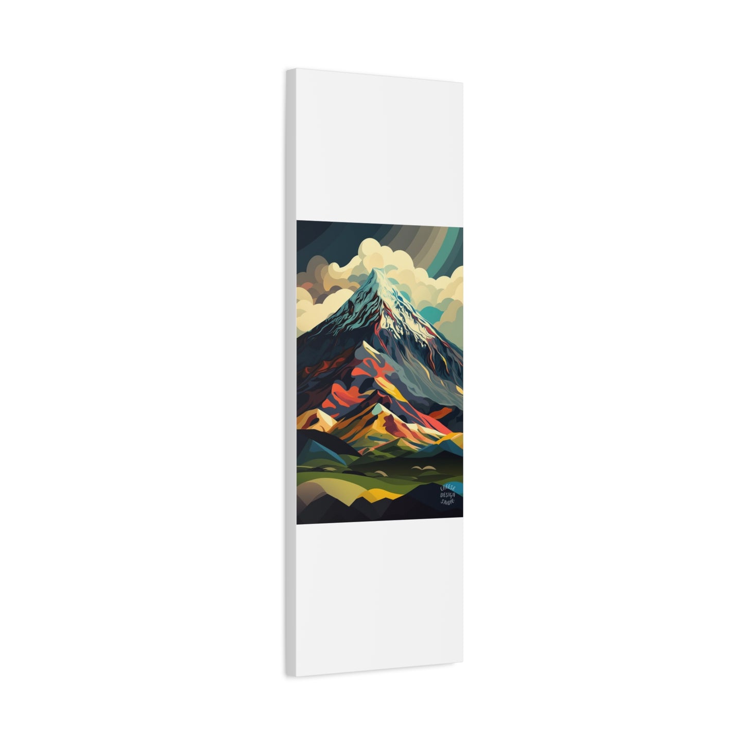 Abstract Mountain Landscape Matte Canvas Print — Stretched Wall Art
