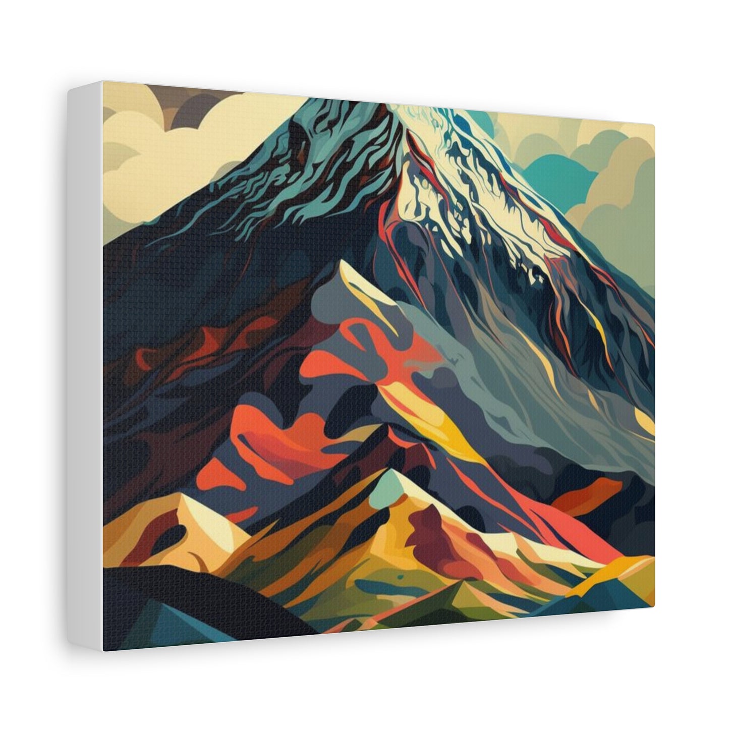 Abstract Mountain Landscape Matte Canvas Print — Stretched Wall Art