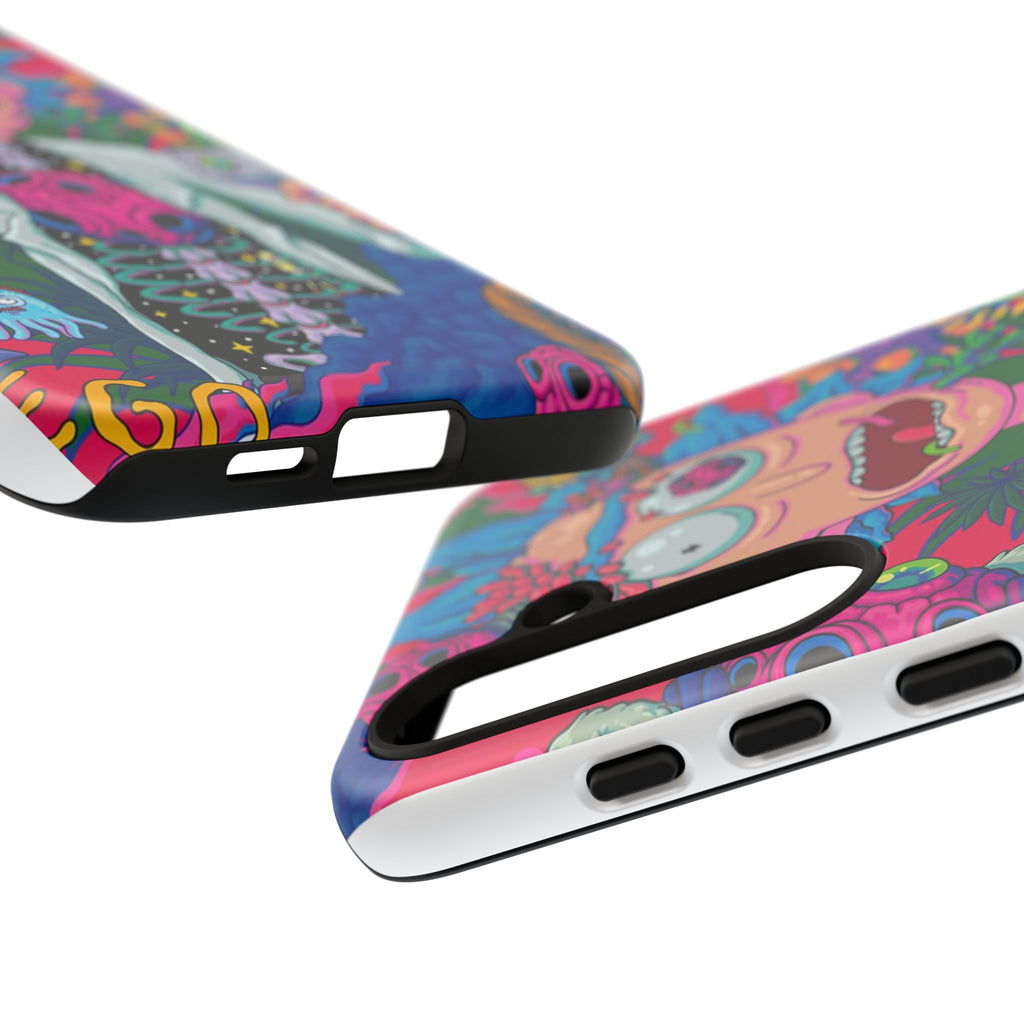 Rick and Morty Psychedelic iPhone Tough Case – Colorful Cartoon Science Design