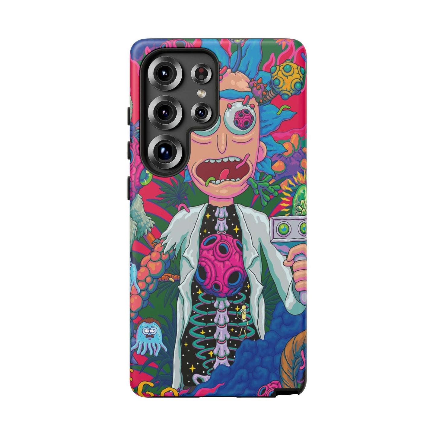 Rick and Morty Psychedelic iPhone Tough Case – Colorful Cartoon Science Design