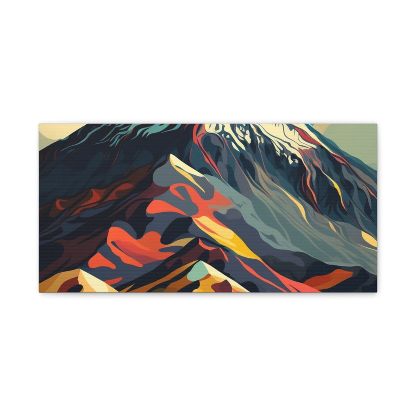 Abstract Mountain Landscape Matte Canvas Print — Stretched Wall Art