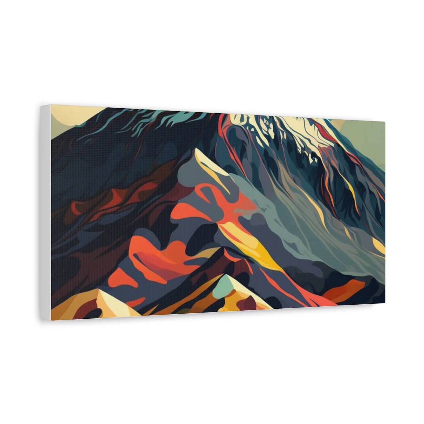 Abstract Mountain Landscape Matte Canvas Print — Stretched Wall Art