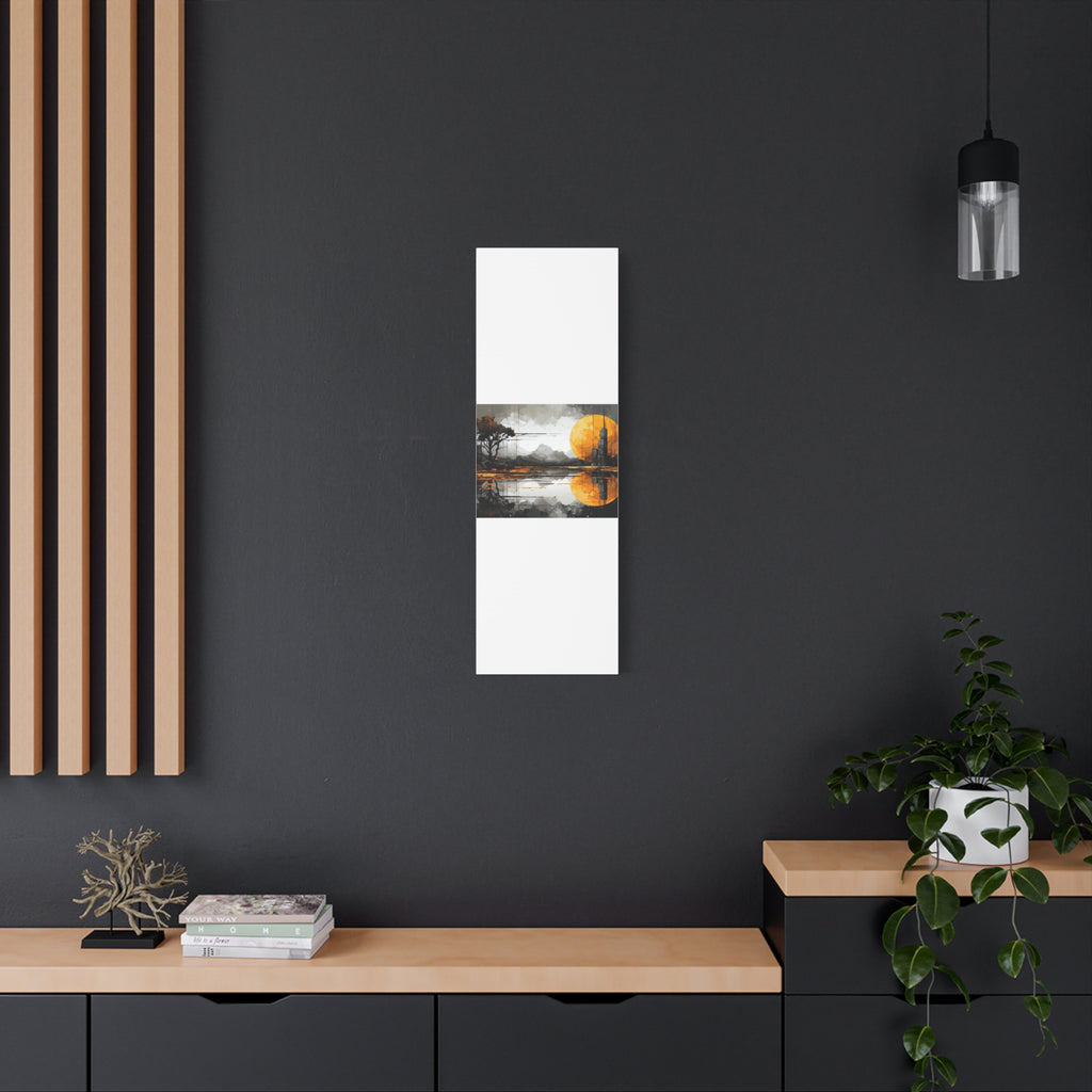 Autumn Lake Moon Matte Canvas Print — Stretched 1.25"