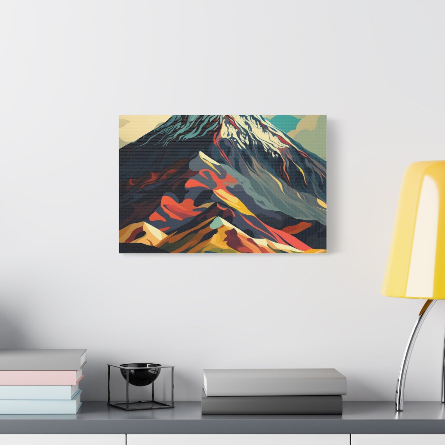 Abstract Mountain Landscape Matte Canvas Print — Stretched Wall Art