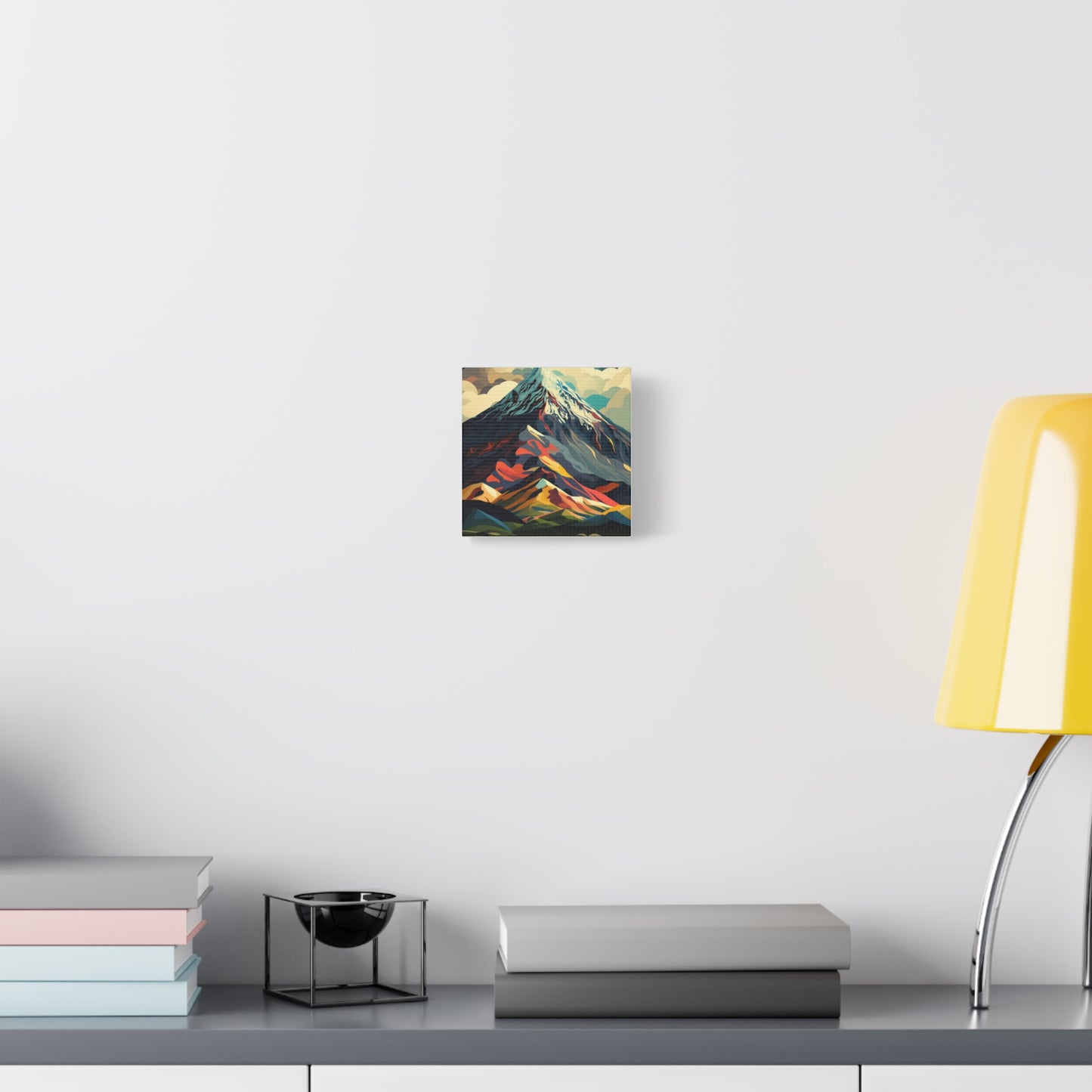 Abstract Mountain Landscape Matte Canvas Print — Stretched Wall Art
