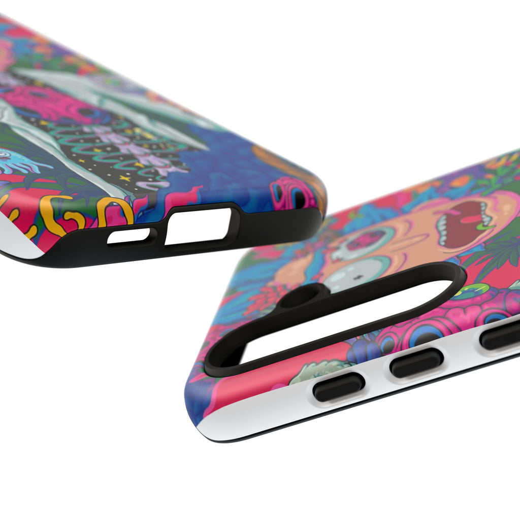 Rick and Morty Psychedelic iPhone Tough Case – Colorful Cartoon Science Design