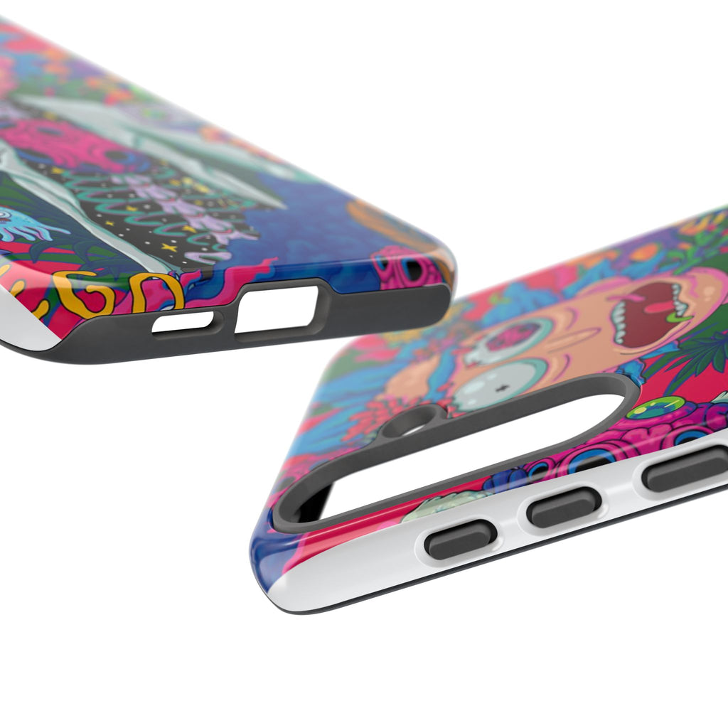 Rick and Morty Psychedelic iPhone Tough Case – Colorful Cartoon Science Design