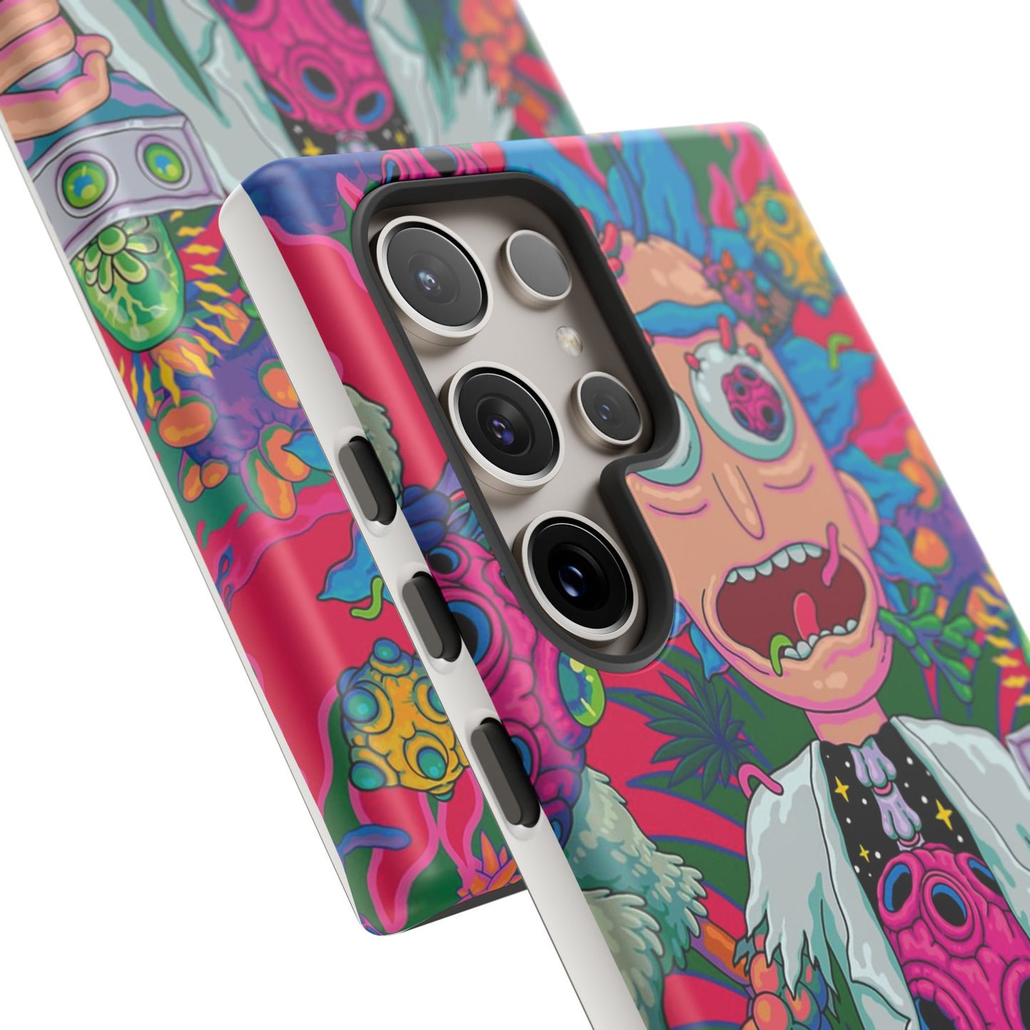 Rick and Morty Psychedelic iPhone Tough Case – Colorful Cartoon Science Design