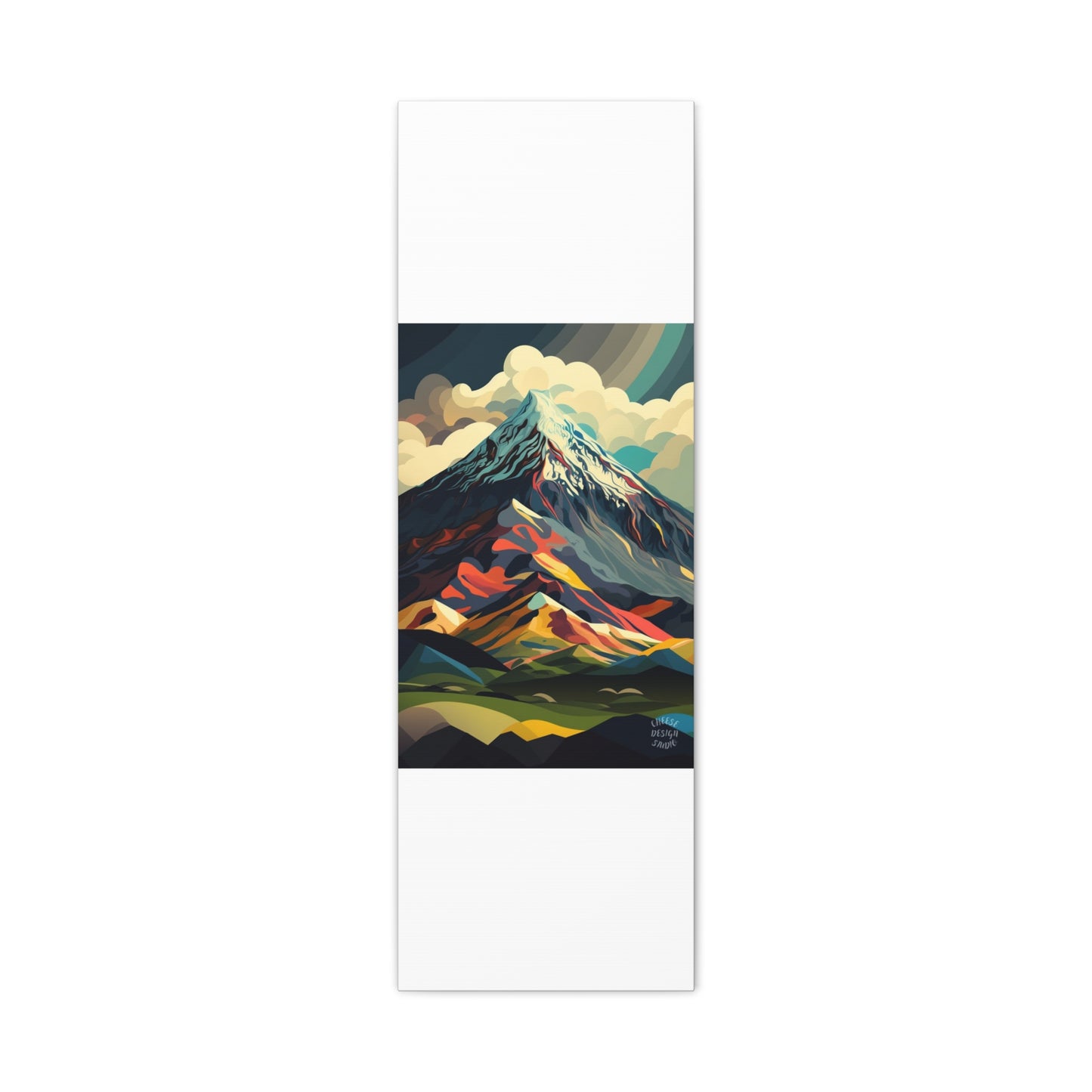 Abstract Mountain Landscape Matte Canvas Print — Stretched Wall Art
