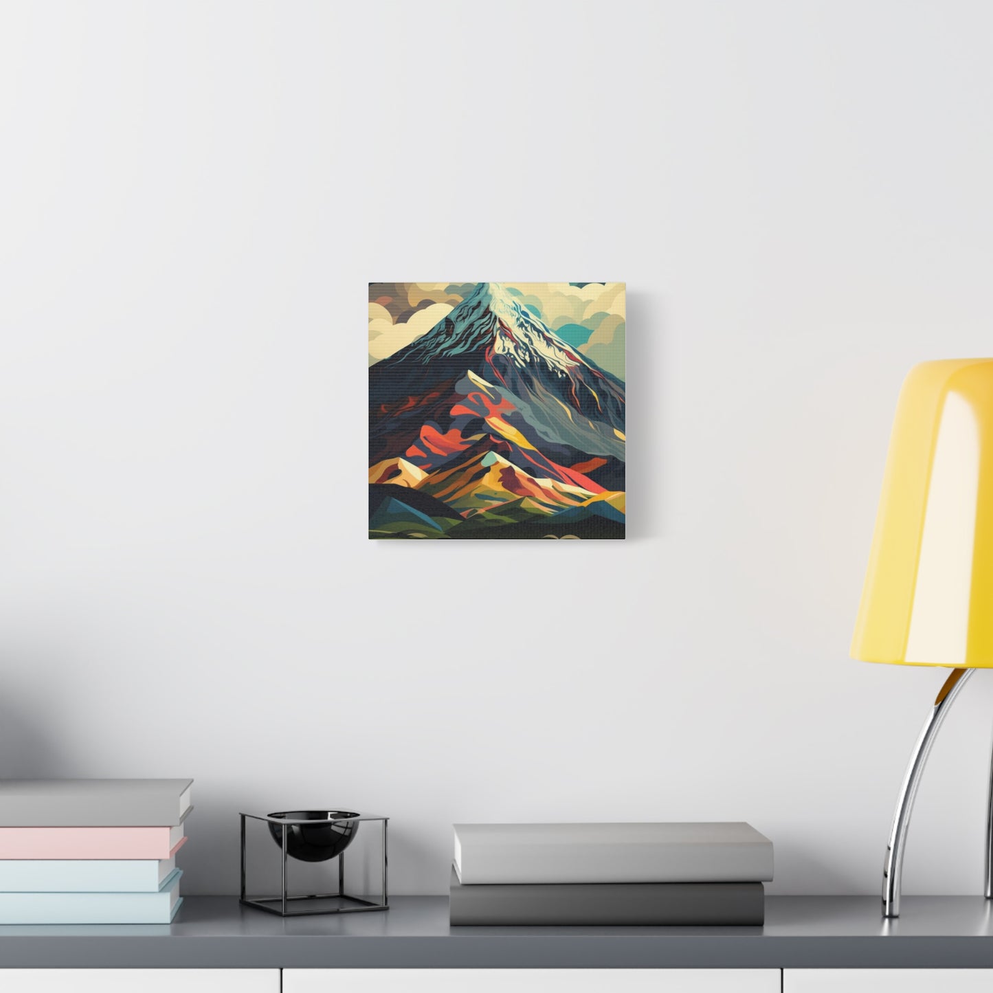 Abstract Mountain Landscape Matte Canvas Print — Stretched Wall Art