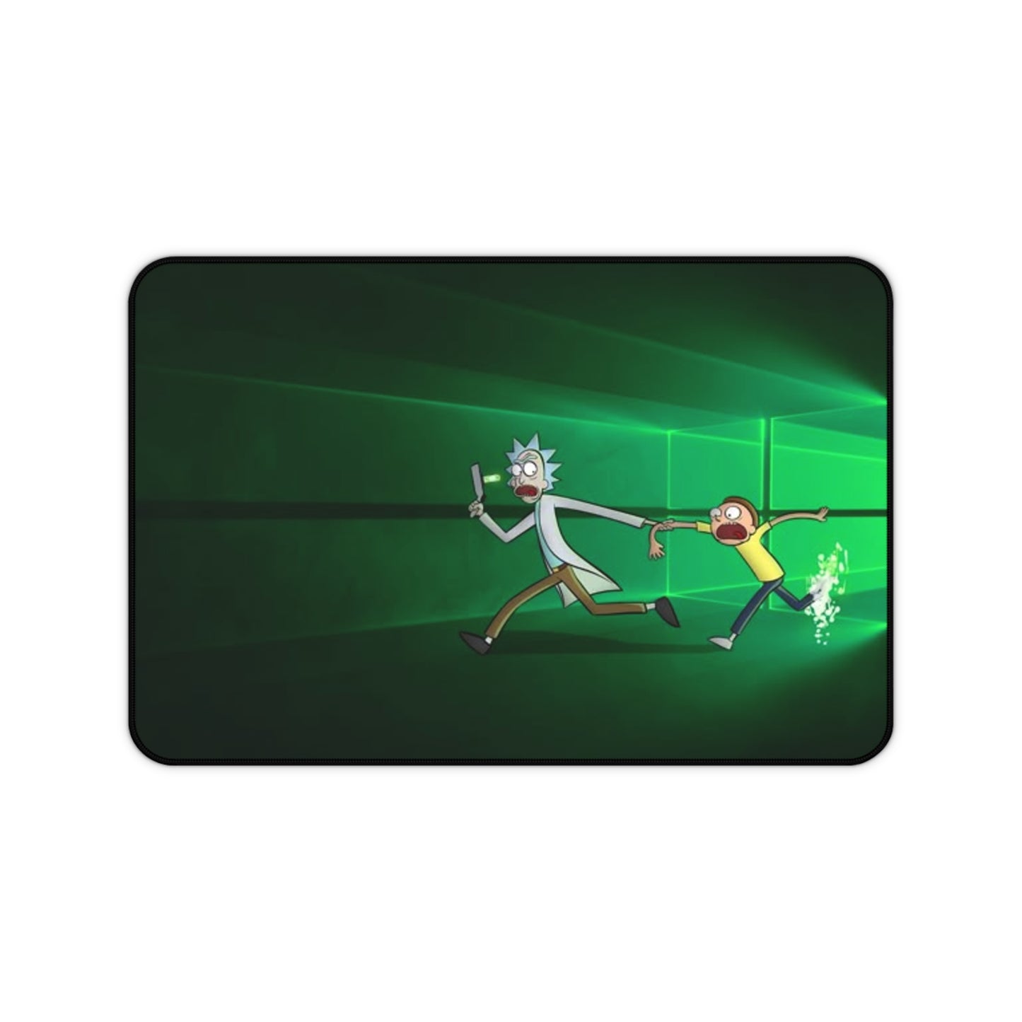 Rick and Morty Portal Chase Desk Mat — Sci‑Fi Cartoon Mouse Pad for Gamers & Fans