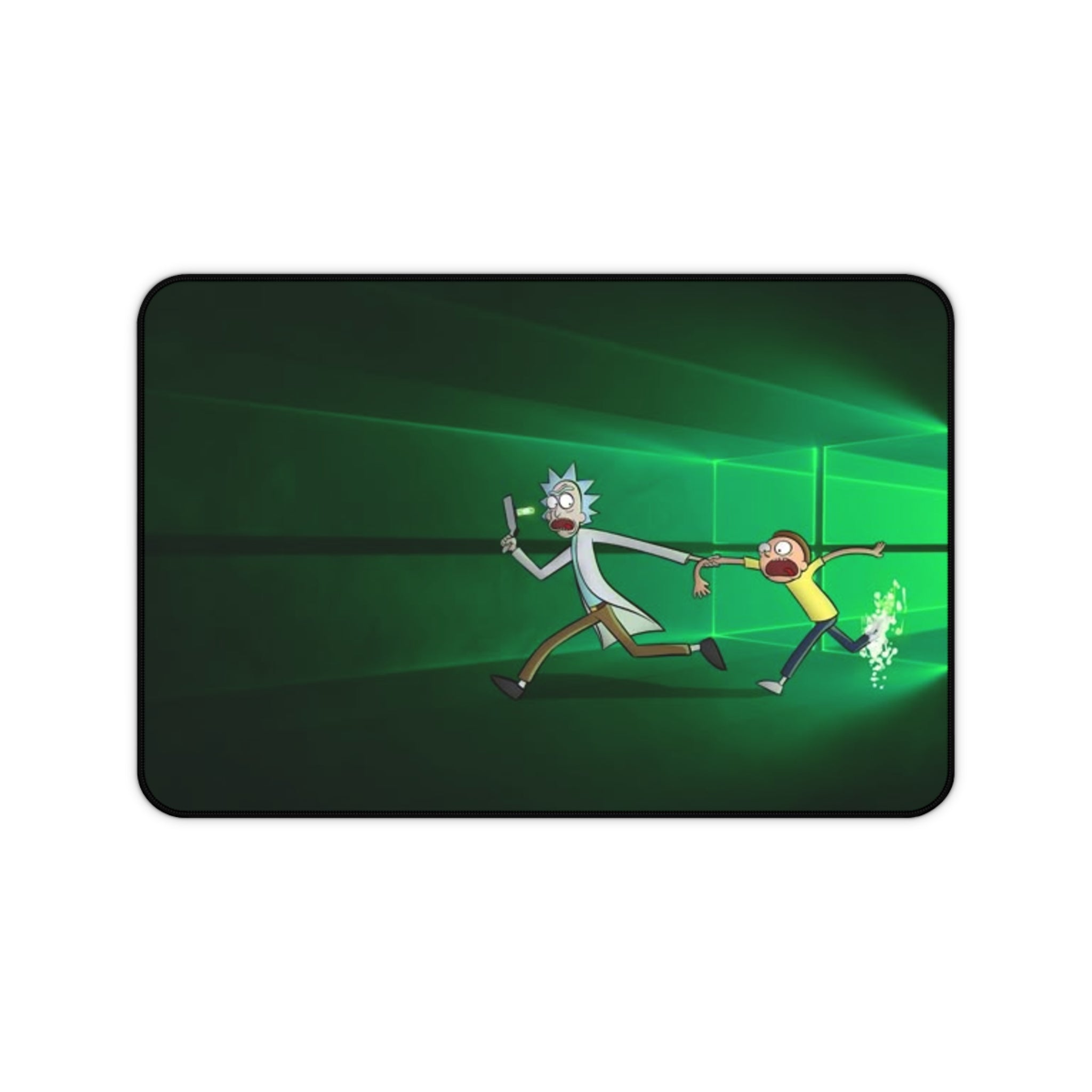 Rick and Morty Portal Chase Desk Mat — Sci‑Fi Cartoon Mouse Pad for Gamers & Fans
