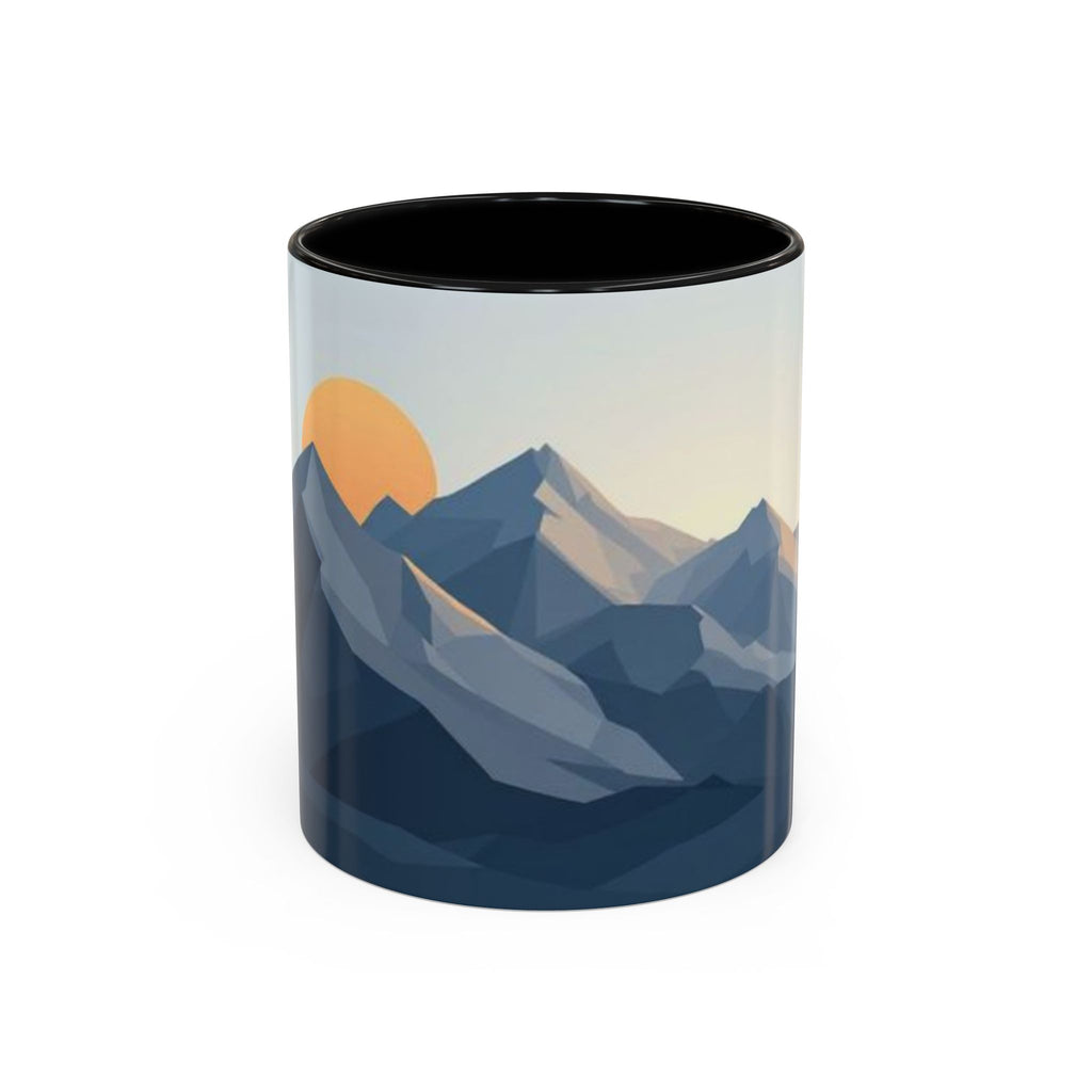 Mountain Landscape Accent Coffee Mug — Taza con diseño de paisaje de montaña (11/15 oz)