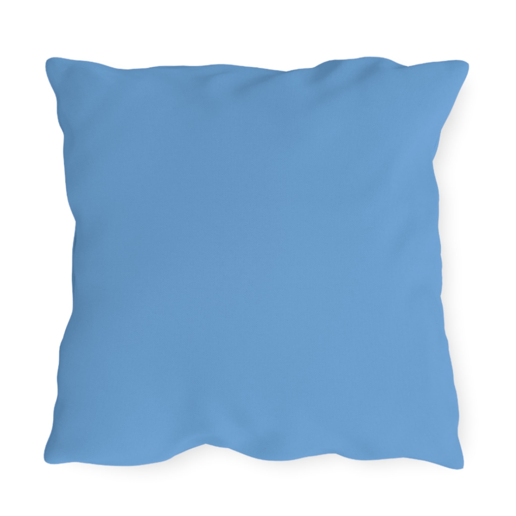 Mountain Sunrise Outdoor Pillow — Geometric Blue Peak Throw Pillow for Patio & Deck