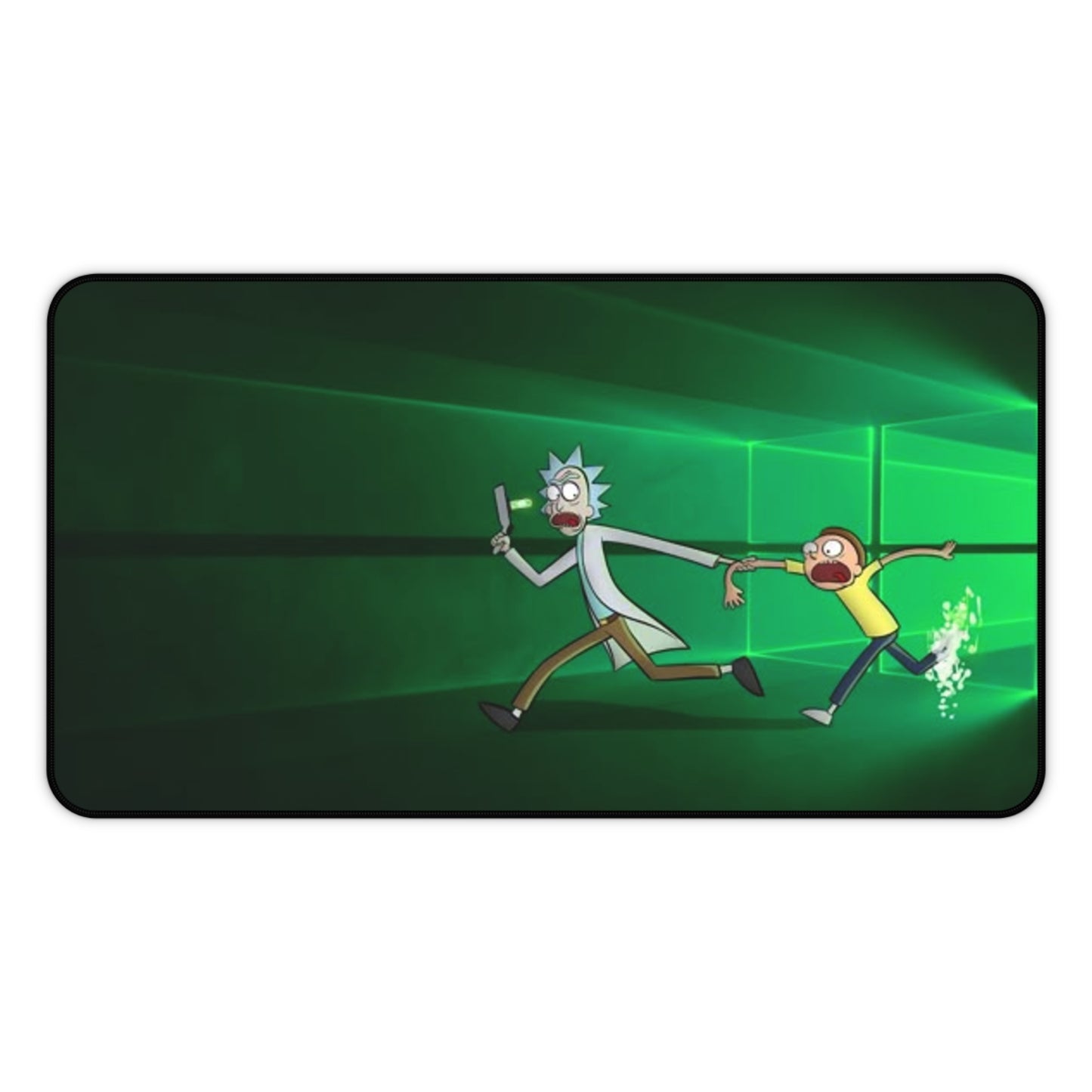 Rick and Morty Portal Chase Desk Mat — Sci‑Fi Cartoon Mouse Pad for Gamers & Fans