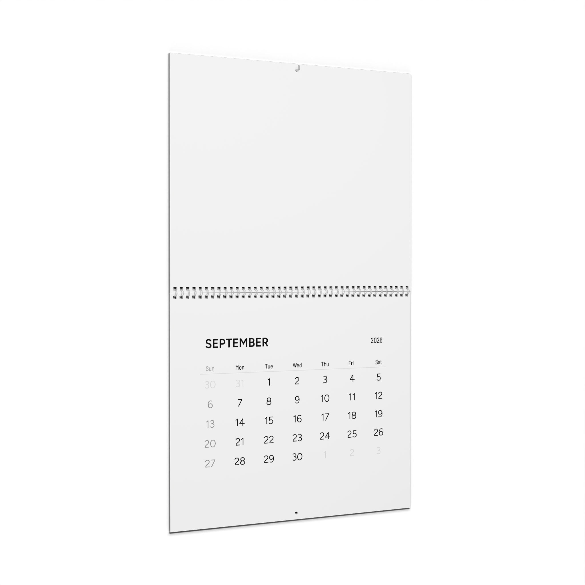 2026 Minimal Wall Calendar — Clean Monthly Grid Planner