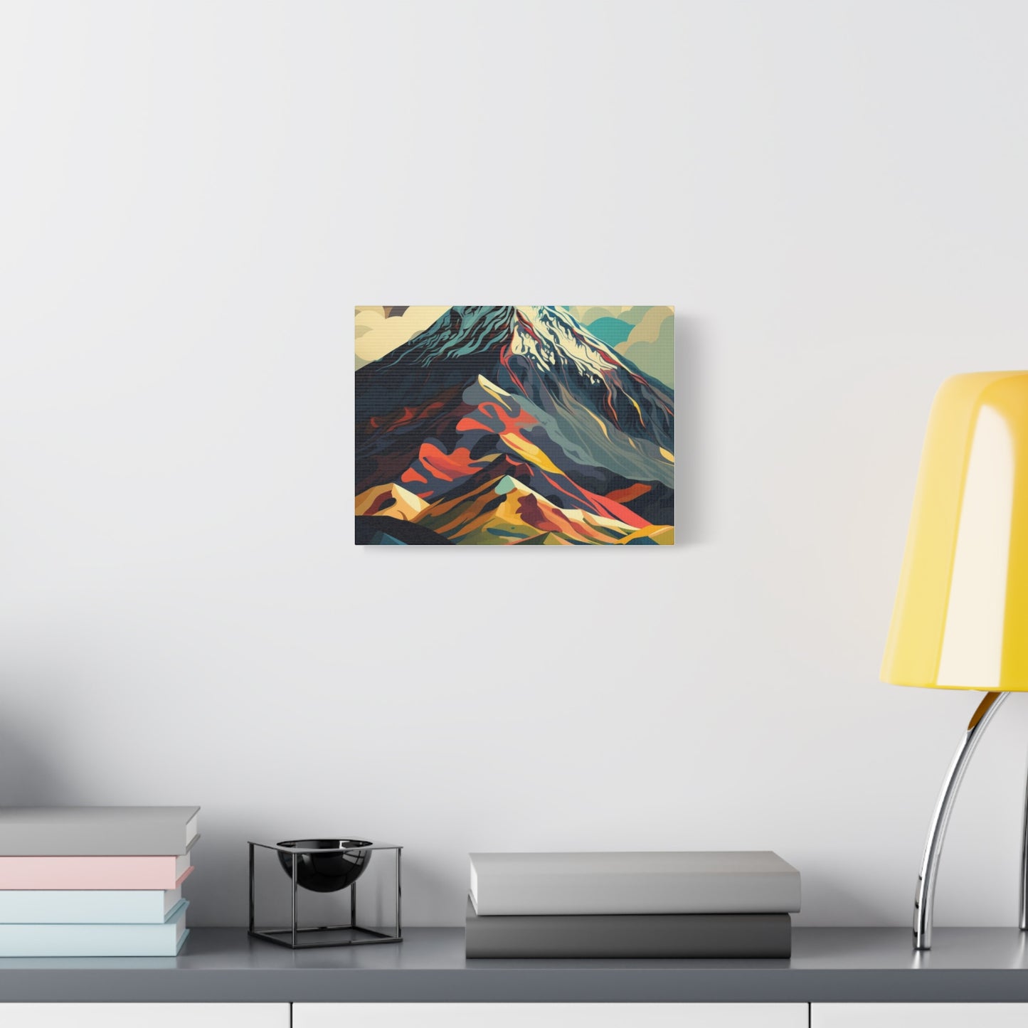 Abstract Mountain Landscape Matte Canvas Print — Stretched Wall Art