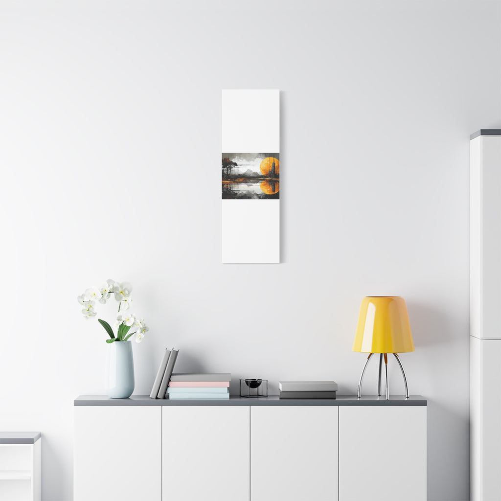 Autumn Lake Moon Matte Canvas Print — Stretched 1.25"