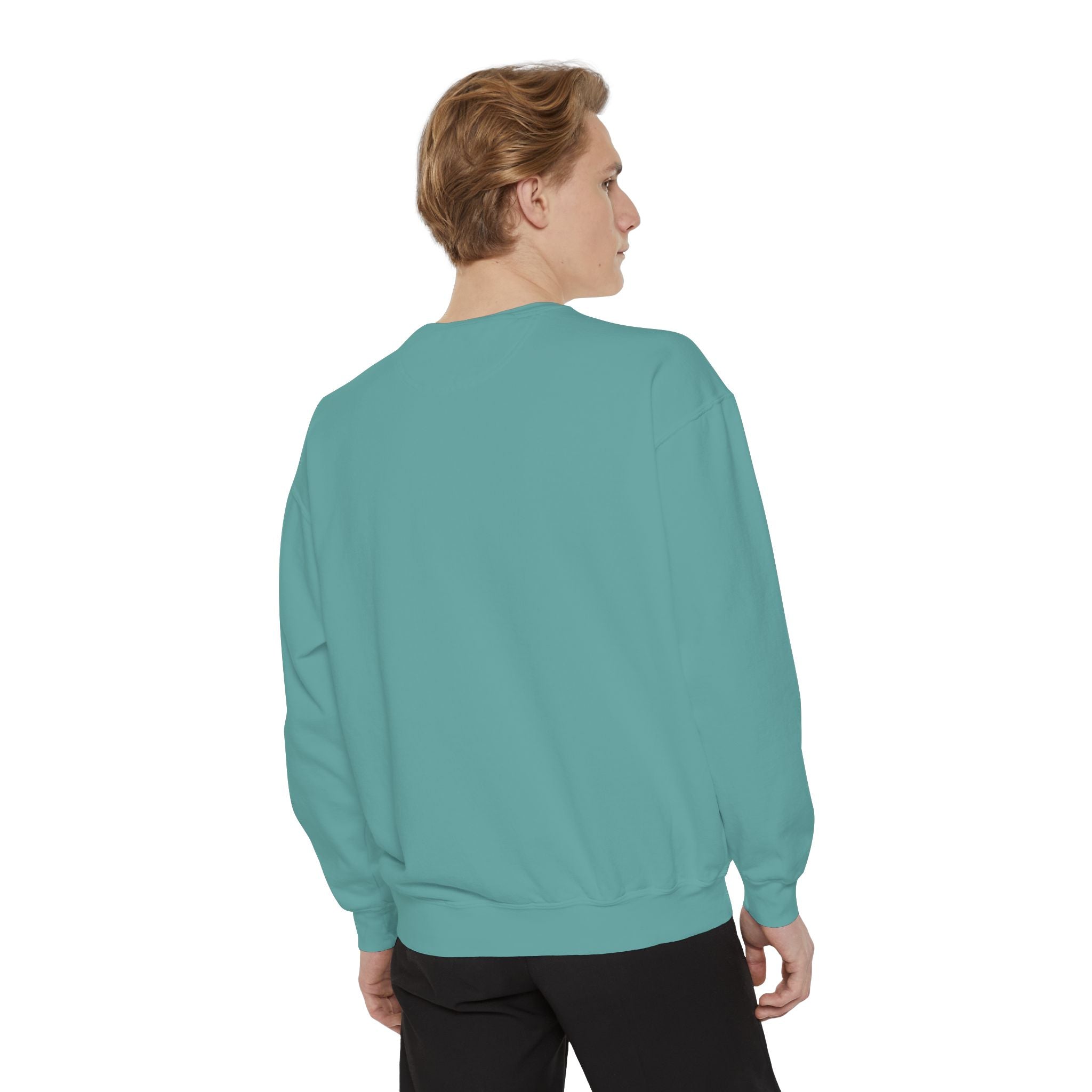 Alien Peeking Graphic Sweatshirt – Green Extraterrestrial Crewneck
