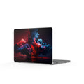 Abstract Red & Blue Smoke Matte MacBook Case — Protective Laptop Cover