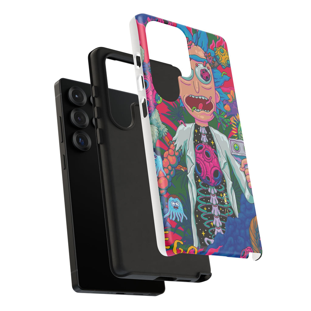Rick and Morty Psychedelic iPhone Tough Case – Colorful Cartoon Science Design