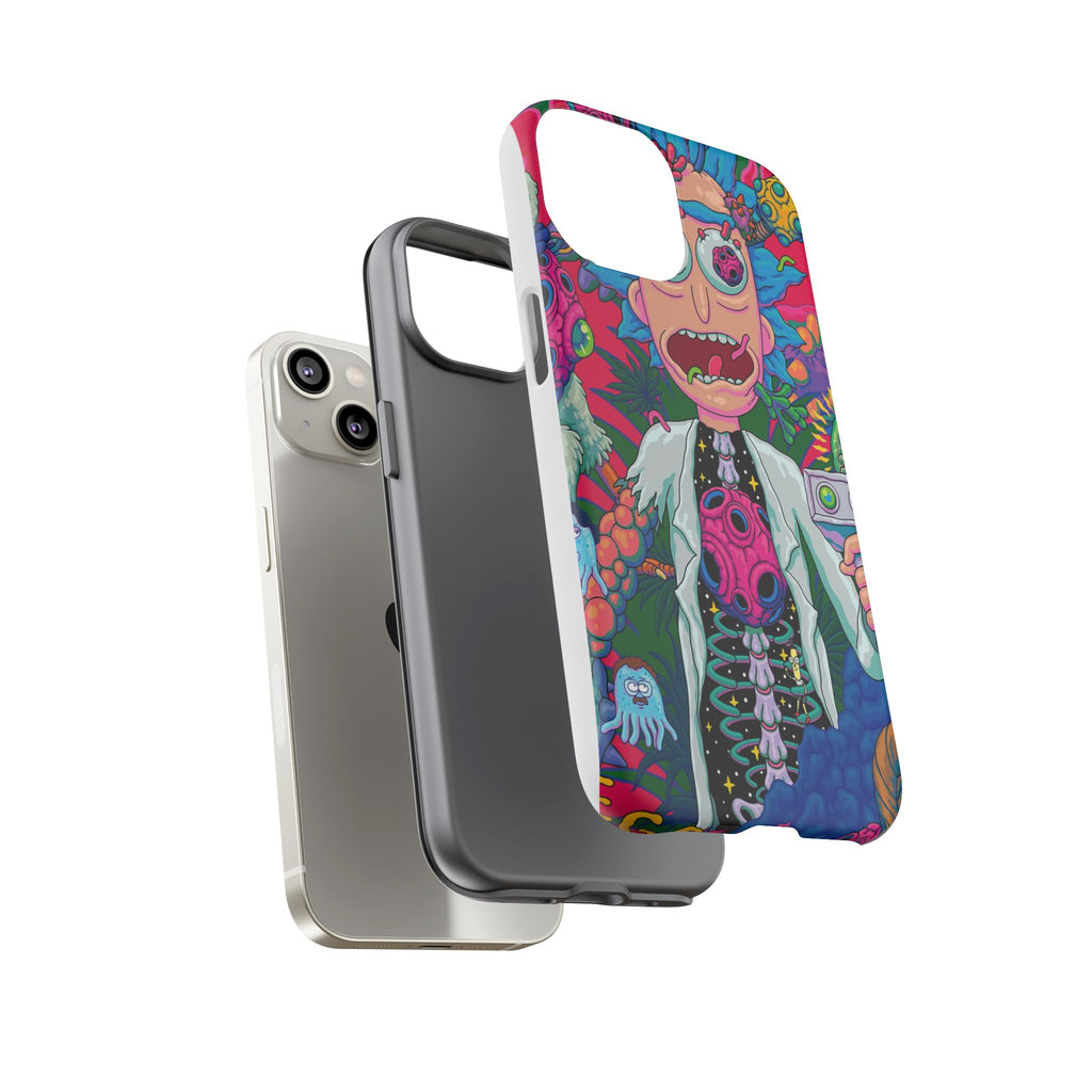 Rick and Morty Psychedelic iPhone Tough Case – Colorful Cartoon Science Design