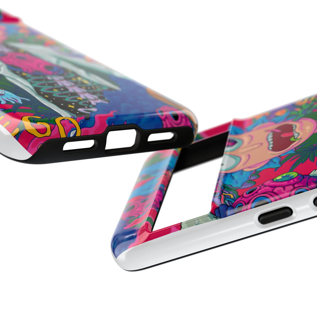 Rick and Morty Psychedelic iPhone Tough Case – Colorful Cartoon Science Design